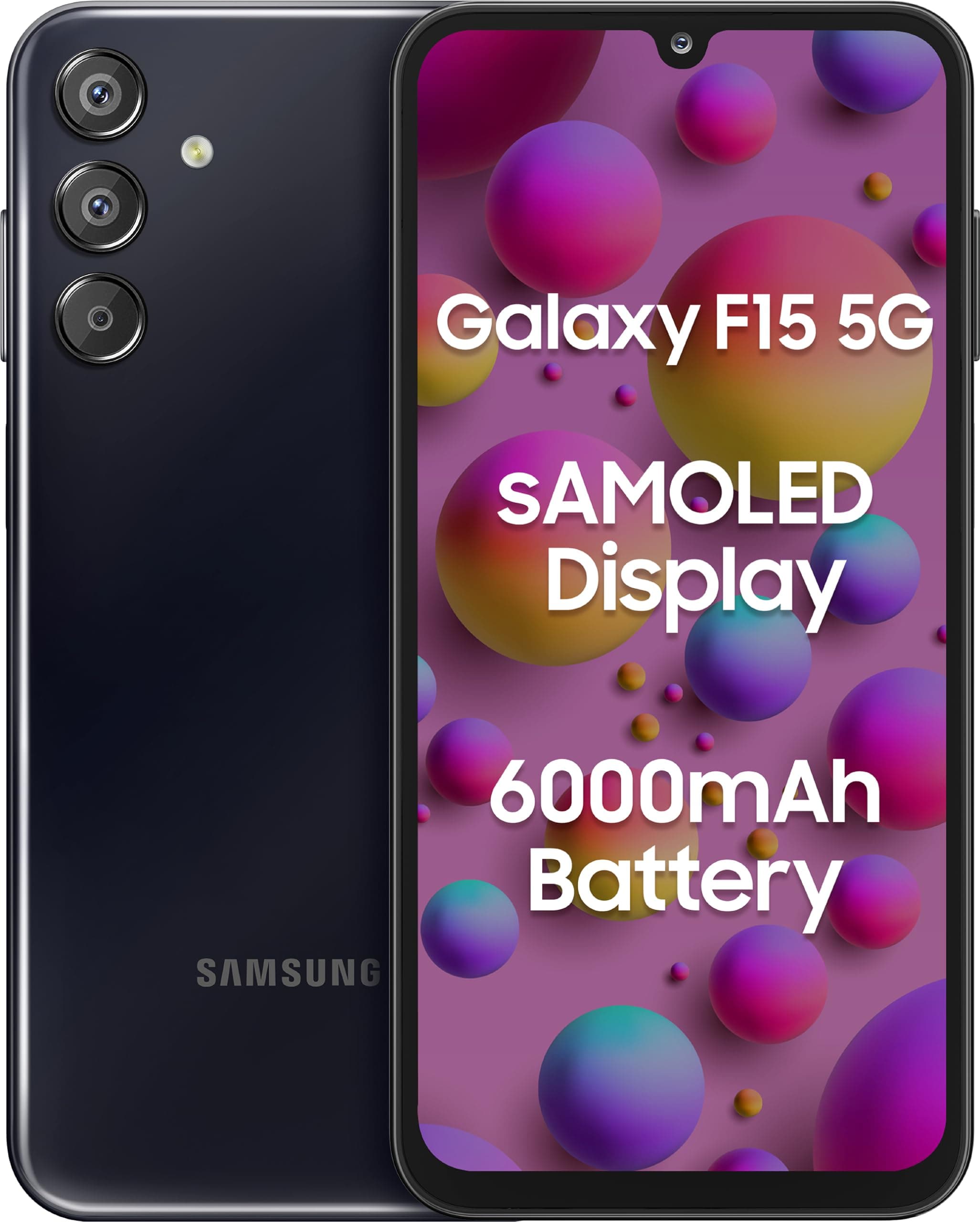 Samsung Galaxy F15 5G (Ash Black, 6GB RAM, 128 GB Storage)