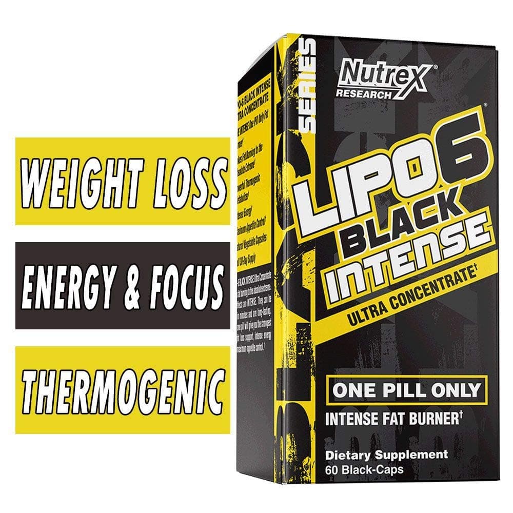 Prompt Nutrition Lipo6 Black Intense Ultra Concentrate Fat Destroyer - Pack Of 60 Capsules With Importer Tag,1 Count