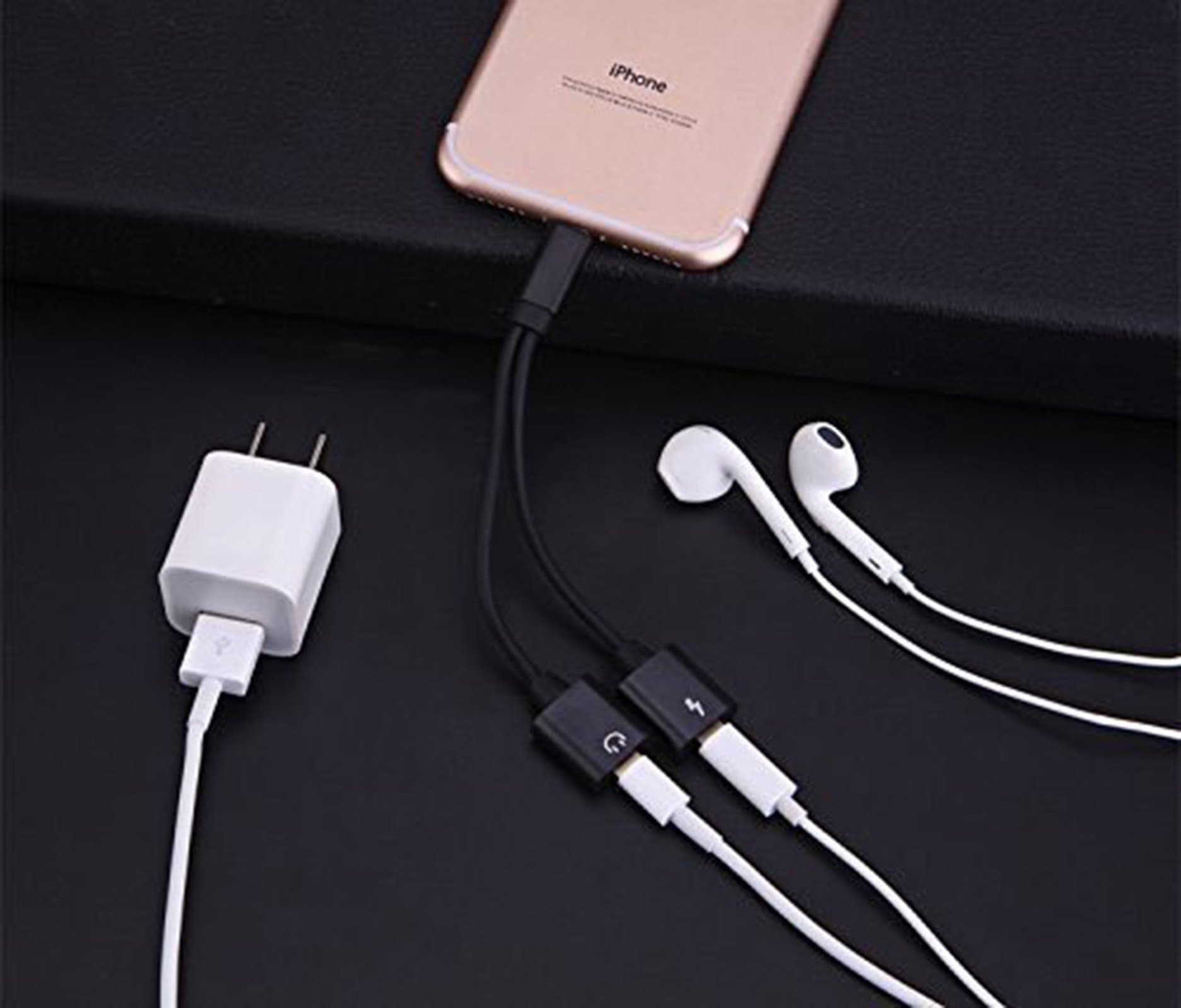 XSYFAFA Compatible Heahphone Earphone Audio Adapter Chargers Cables Dongle Music Convertor Replacement for iPhone iPhone 7/7Plus iPhone 8/8Plus iPhone X/10 Support iOS11 or Later - black