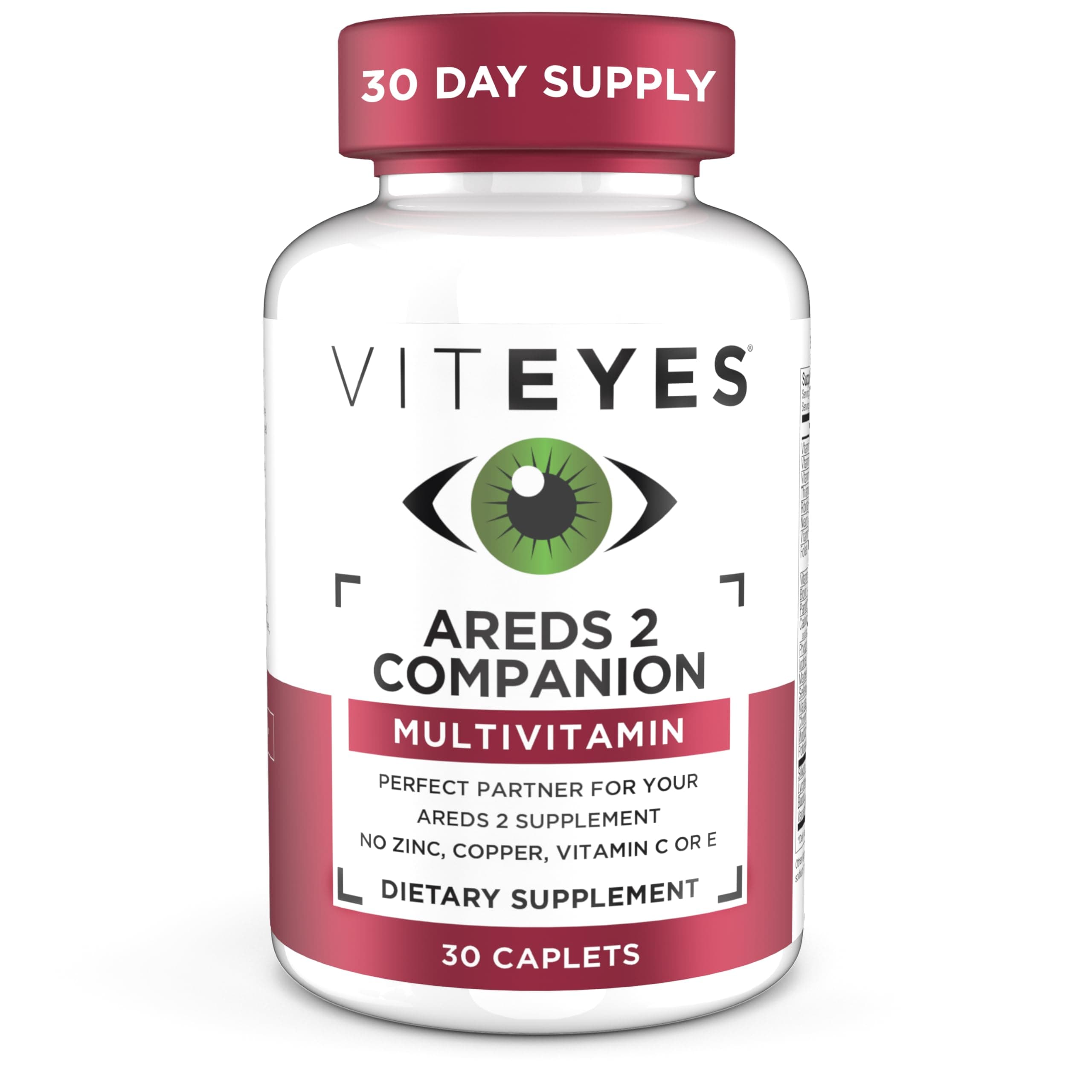 Viteyes Classic AREDS 2 Companion Multivitamin Supplement, Comprehensive Multivitamin Formula for AREDS 2 Users, 30 Capsules, Companion Caplet