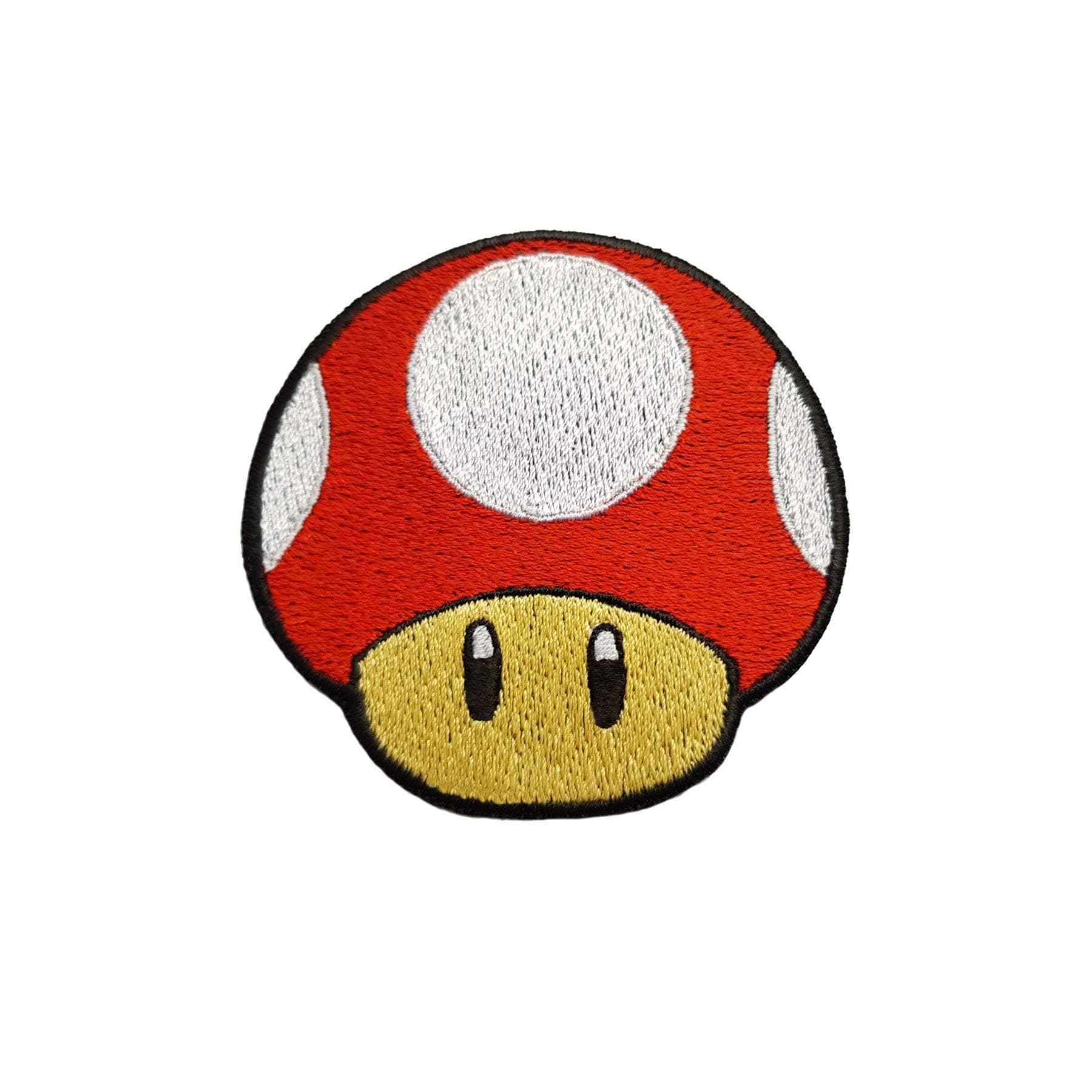 Emporium Embroidery Red Mushroom Patch Embroidered Iron On Patches Jacket Badge Jeans Applique Mario Kart/SNES/Mario World/Super Mario Brothers/Mario All Stars