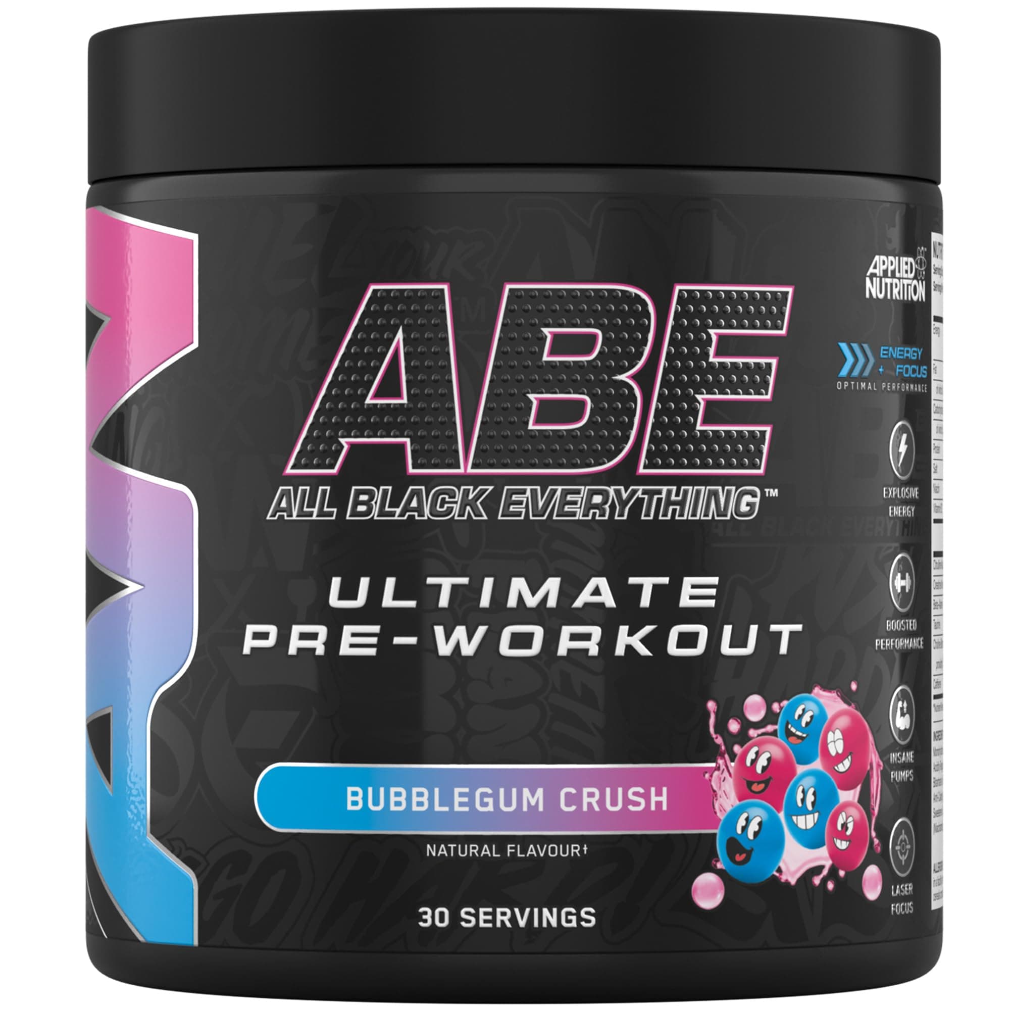 Applied Nutrition ABE Powder Pre Workout Food Supplement (375g - 30 Servings) (Bubblegum Crush)