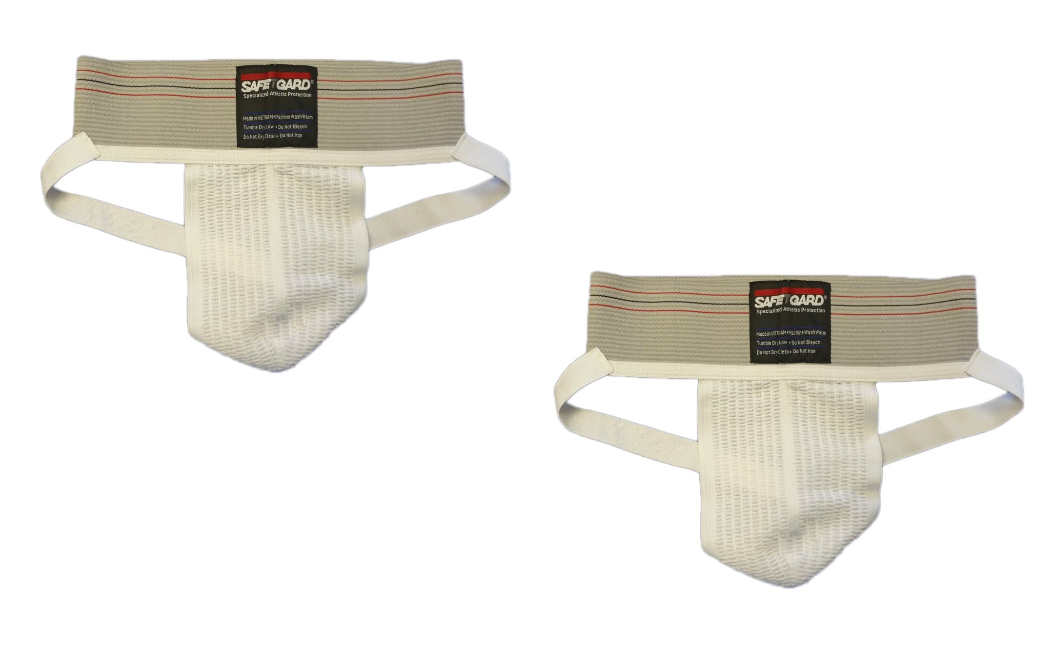Safe-T-GardSafeTGard Adult Athletic Supporter in White (No Pouch) - 2 Pack!