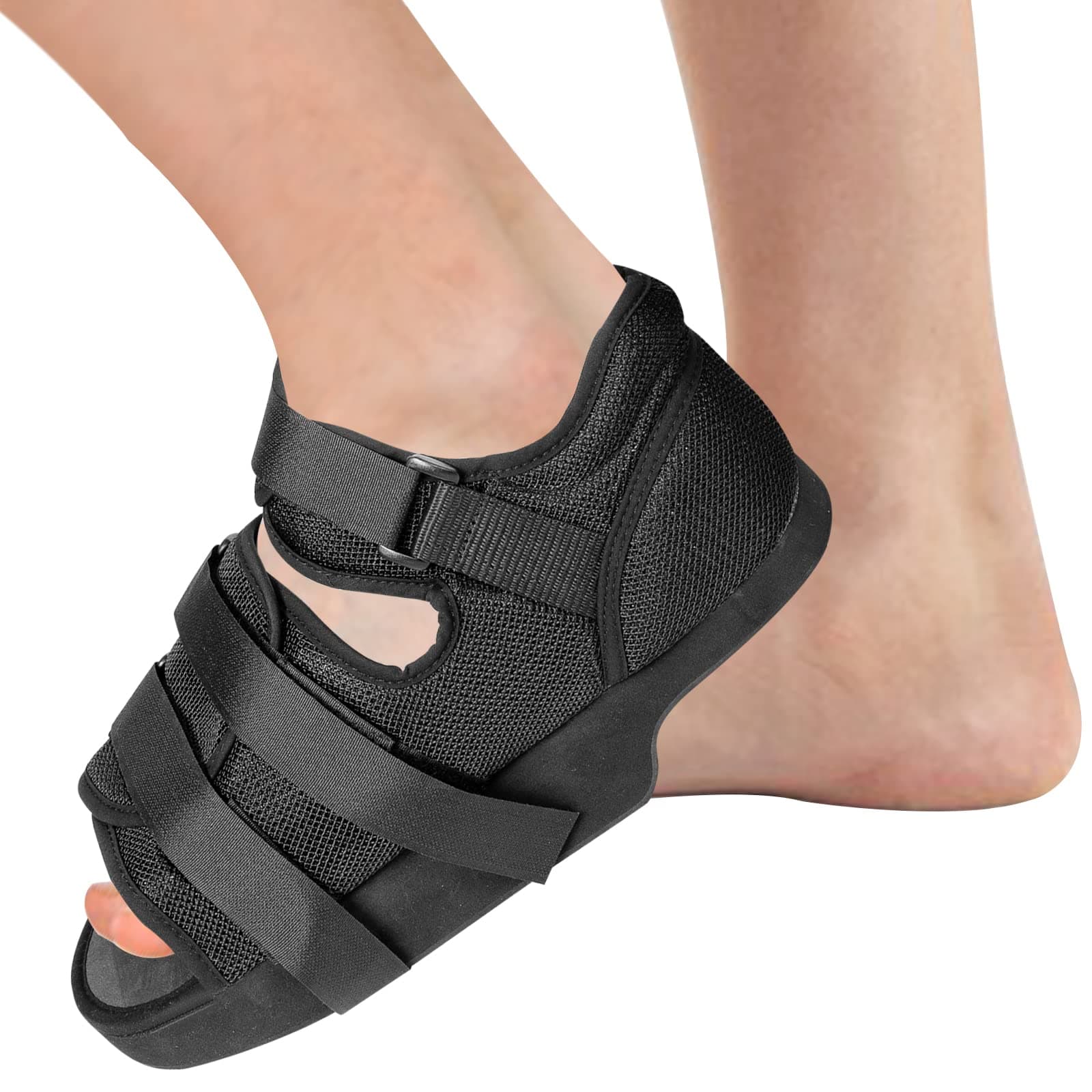 Heel Wedge Healing Shoe Post Op Shoes Lightweight Heel Relief Medical Orthopedic Foot Brace Off-loading Shoes for Heel or Ankle Pain Ulcerations Feet Wounds for Men and Women (Medium)