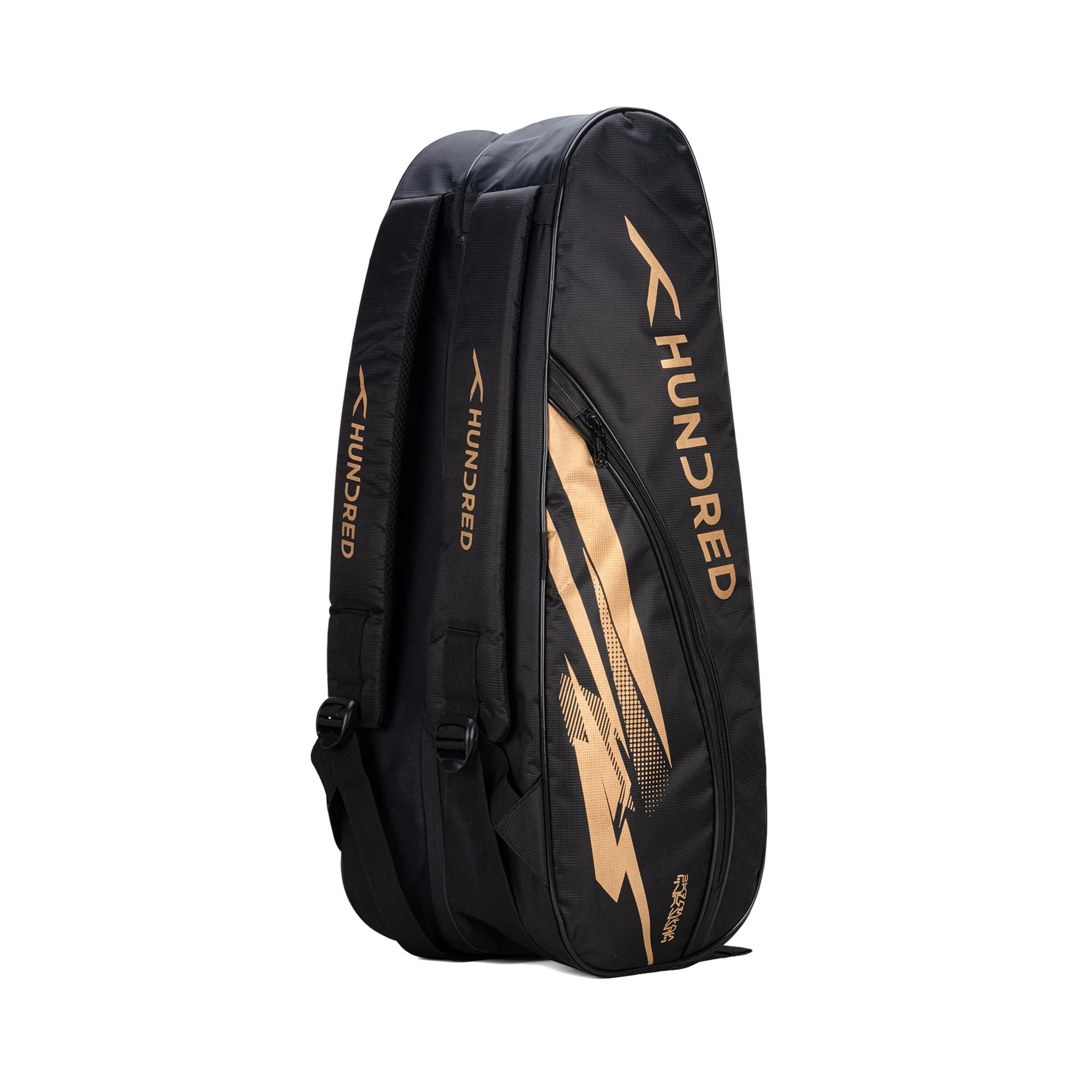 HUNDRED Cosmogear Badminton Kit-bag (Size: Large) | Double Zipper | Bag with Front Zipper Pocket | Material: Polyester| Padded Back Straps | Easy-Carry Handle