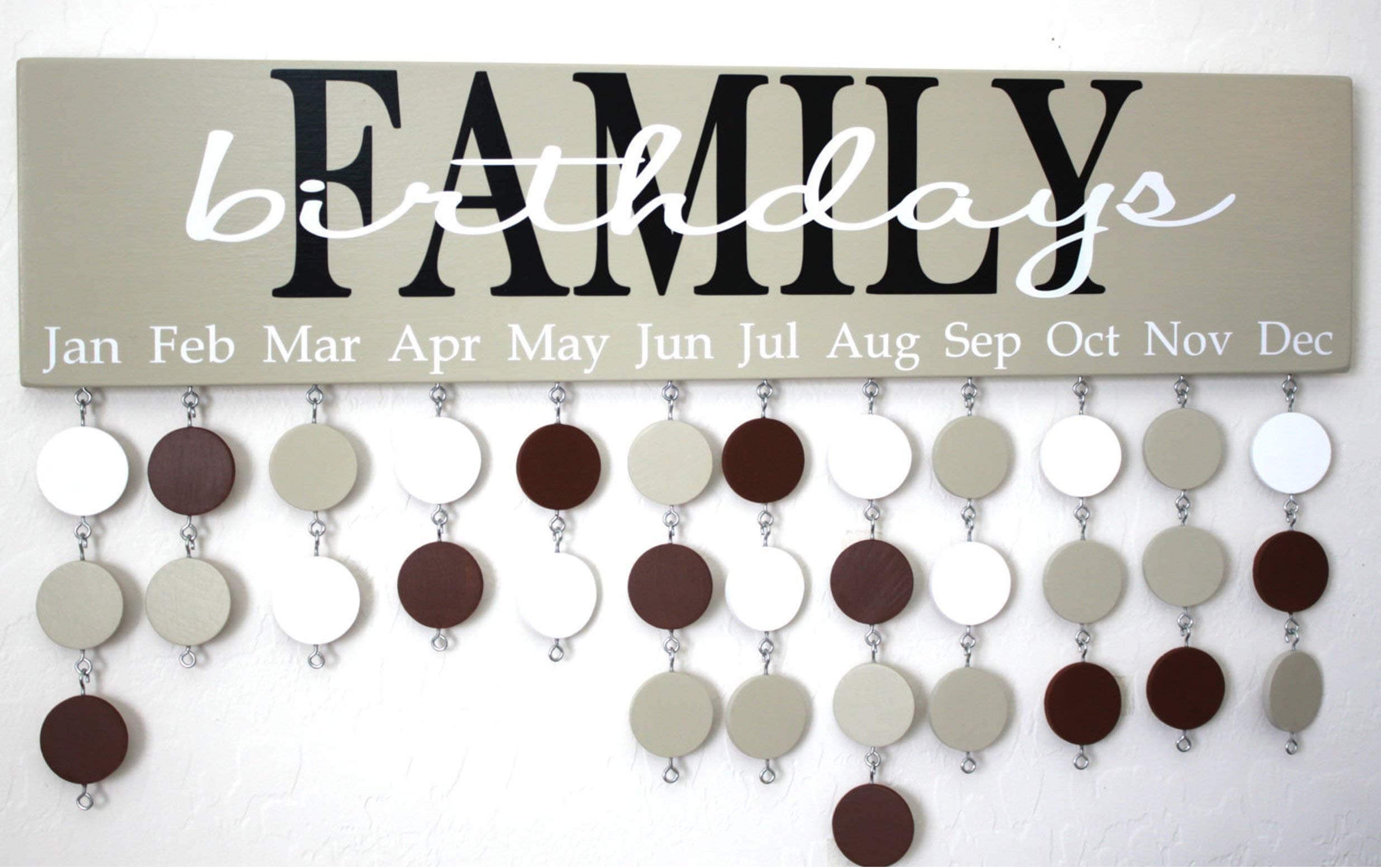 Family Birthday Board - Style 1 with 30 Discs