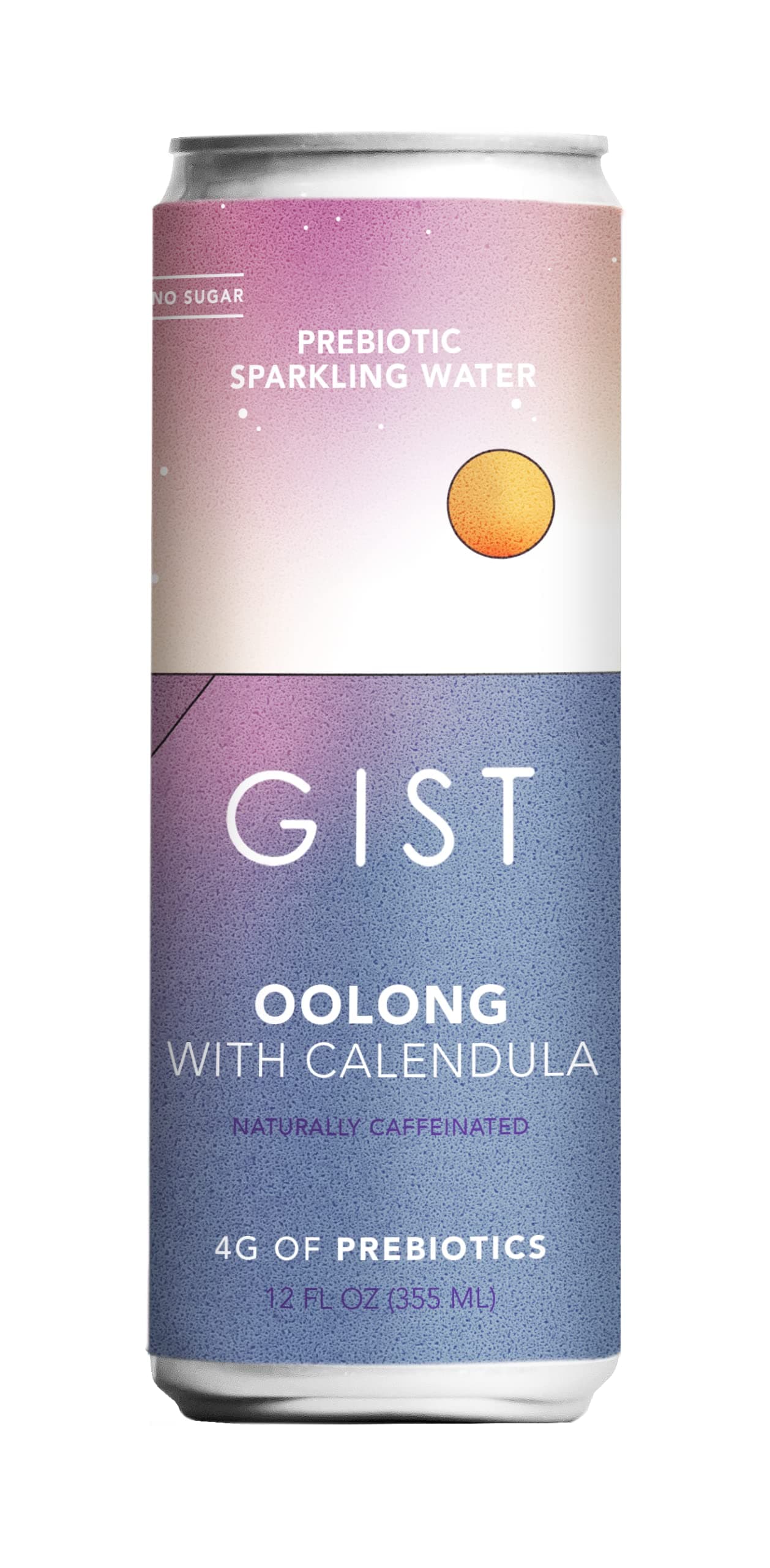 Gist Prebiotic Herbal Soda, Oolong with Calendula, Organic Botanical Ingredients, Zero Sugar, 4g Plant Fiber + 2g Plant Protein, 12 fl oz cans (12 Pack)