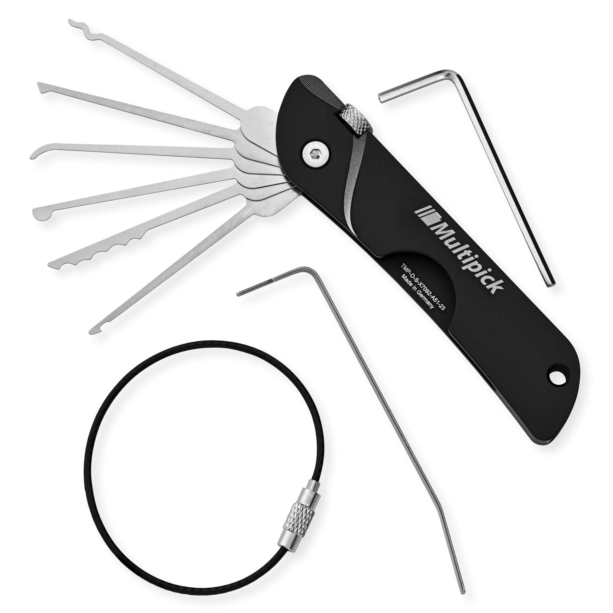 Multipick Jackknife Pocket Lock Pick Set Black | Finest High Quality Locksmith Tools made in Germany