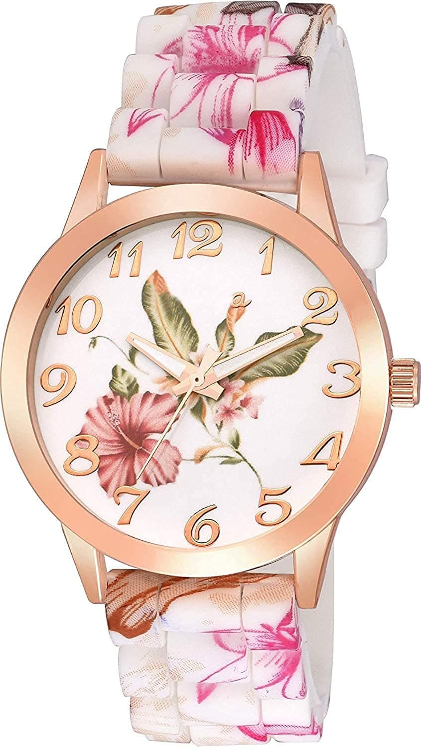 Analogue Women's & Girl's Watch (White Dial Multi Colored Strap)