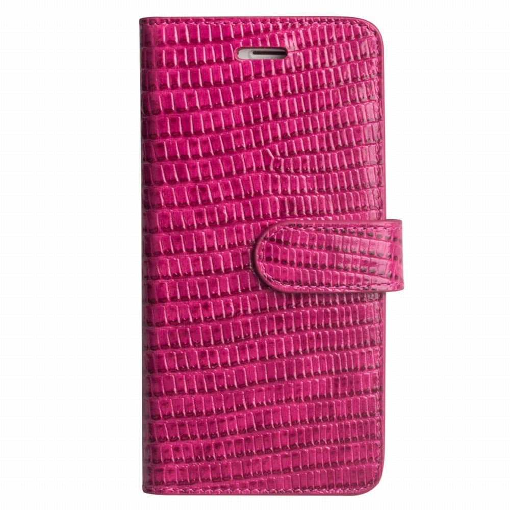 Dragonz TUFFskinz iPhone 6s / iPhone 6 Leather Case (Pink Crocodile Print Genuine Leather Wallet Case)