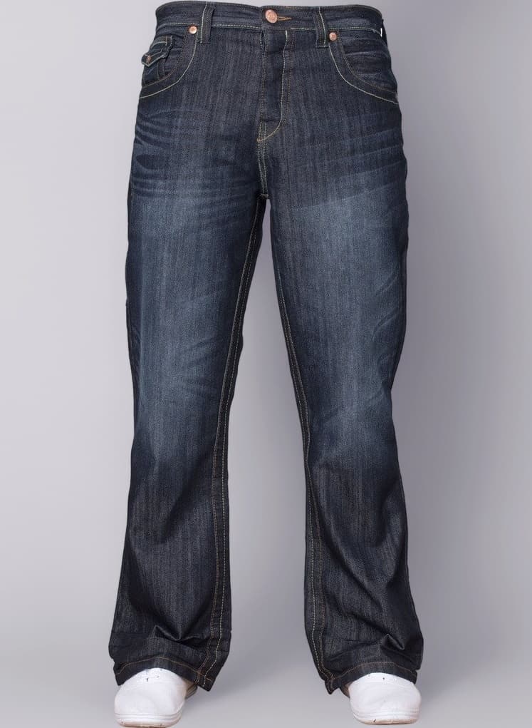 – Men's Blue Bootcut Flared Work Casual Jeans Size 30-34