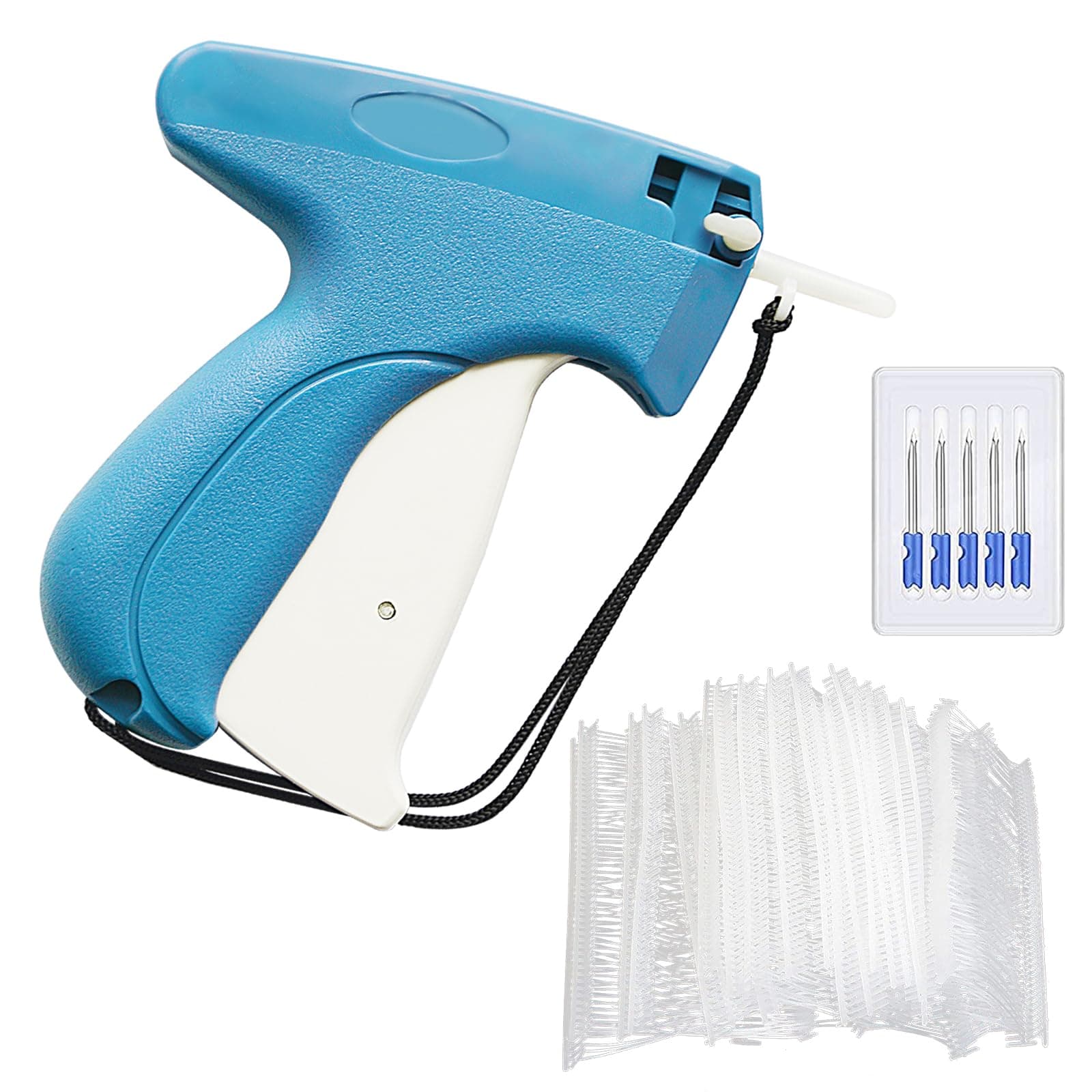 Tagging Gun for Clothing, 1606pcs Price Tag Gun Kit for Clothes Labeler, Garment Tag Attacher Gun with 6 Steel Needles and 1600 1-in Barbs Fasteners (Not Stitch Gun)