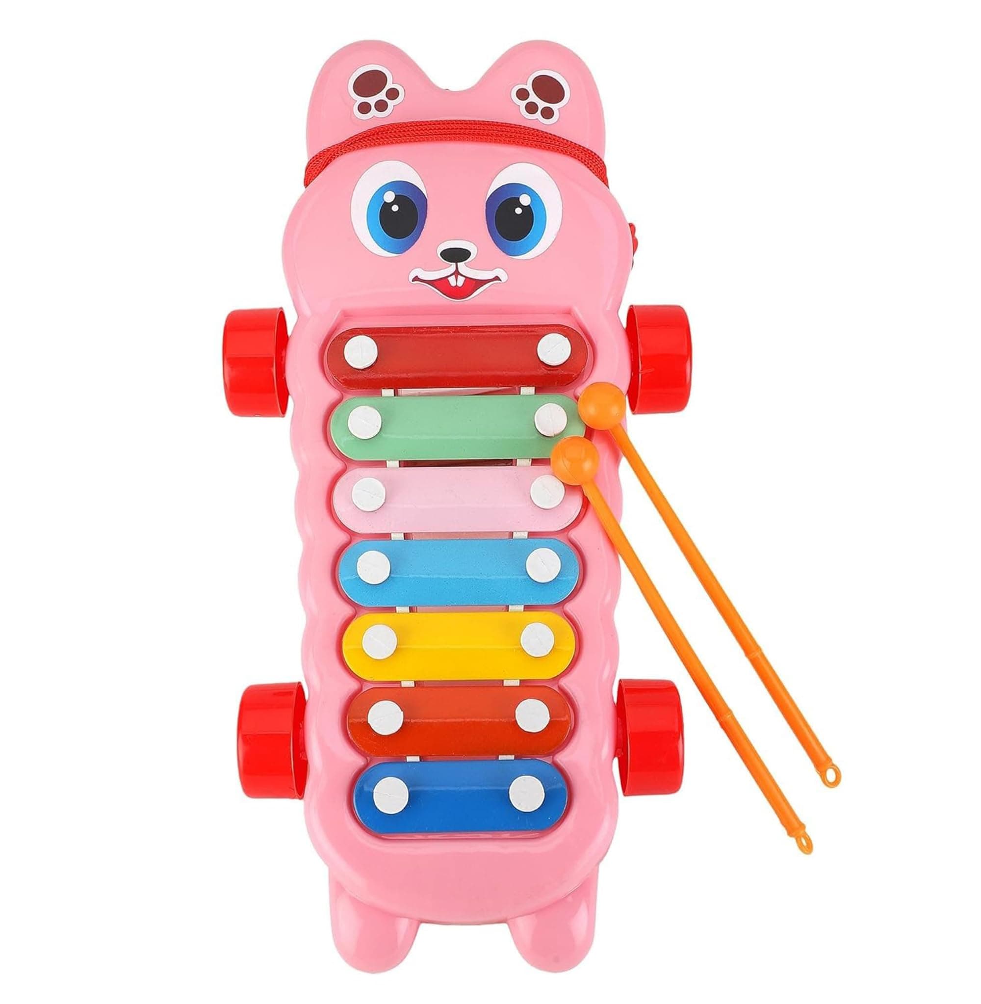Mommers Xylophone Musical Educational Toy for Kid (1-3Year Old) I Toddlers Babies Kids Girls, Boys I 2-in-1 Piano Combined I Safe for Drum Sticks for Fast and Fun Learning I Pink