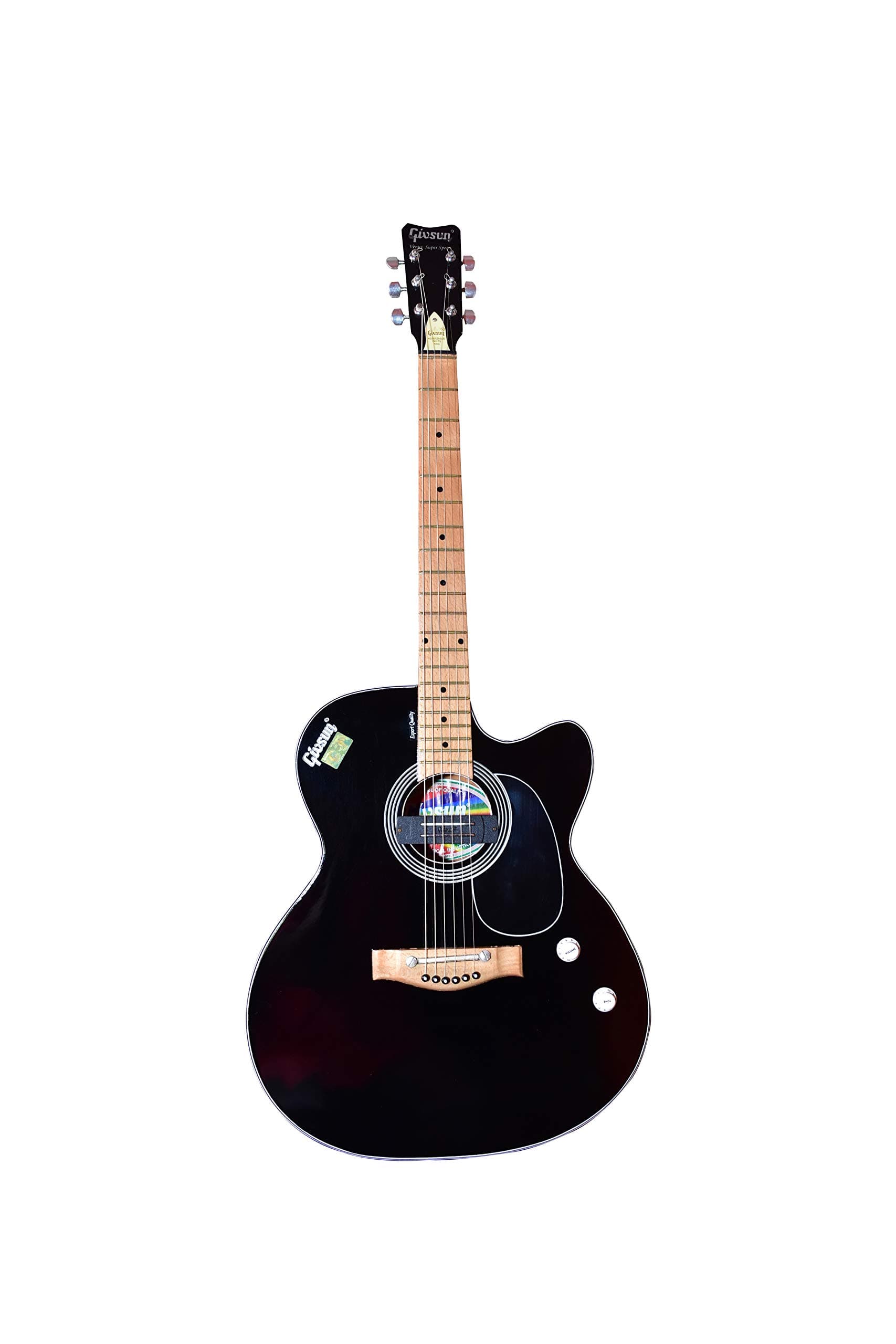 Givsun Venus Super Special Black 6-String Cut A Way Right Hand Acoustic Semi-Electric Guitar With Bag And Free 1 Set String,2 Picks