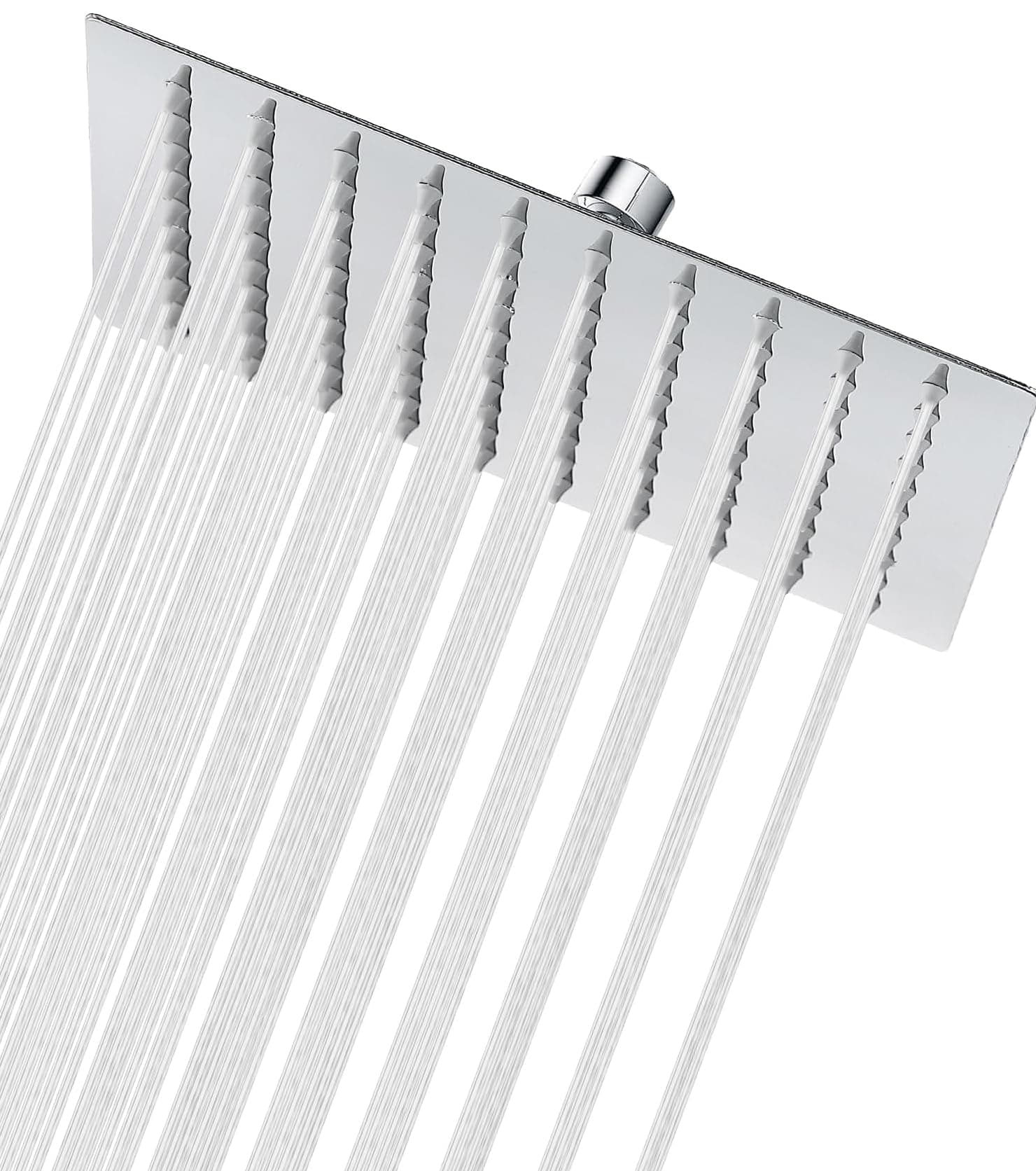 SIEYESCITY Large Powerful Rainfall Shower Head and Handheld Shower Arm - High Pressure Rain Shower Heads with Extension Arm in Chrome - Universal G1/2 Waterfall Showerhead 8 inch Round - 90 Jets