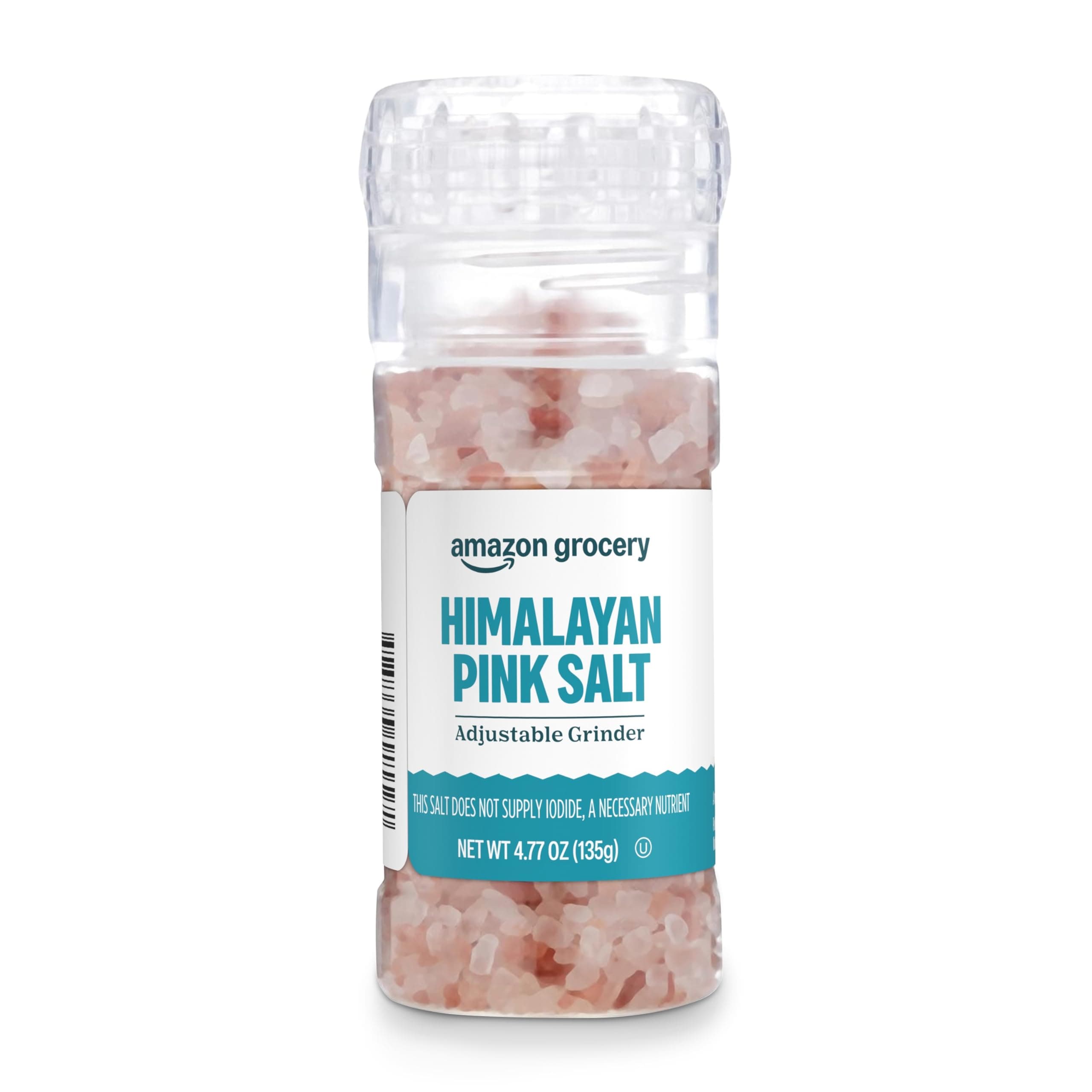 Amazon Grocery, Himalayan Pink Salt Adjustable Grinder, 4.77 Oz