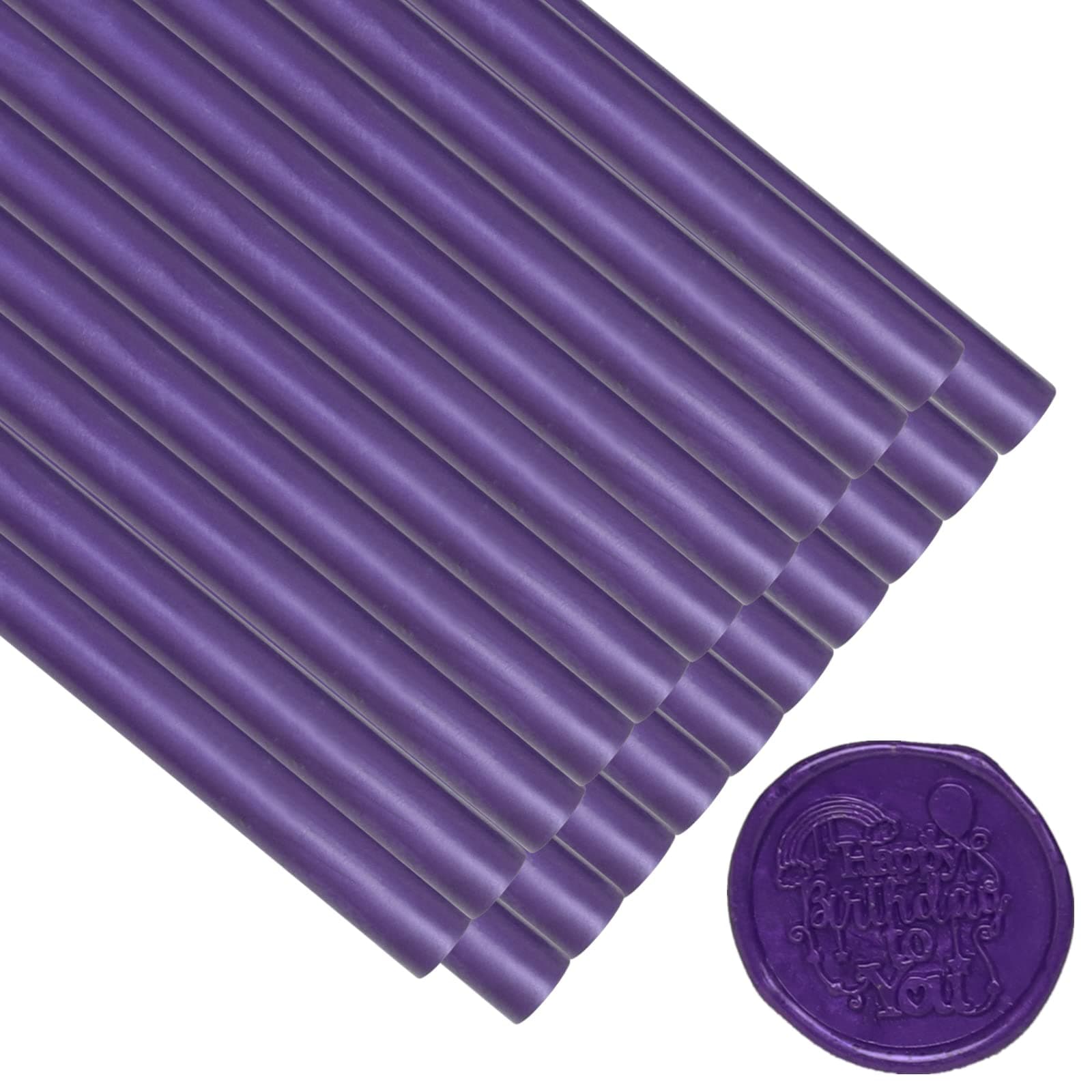 20 Pieces Wax Seal Sticks for Glue Gun, Envelope Sealing Mini Stick Great for Letter Stamping (Purple)
