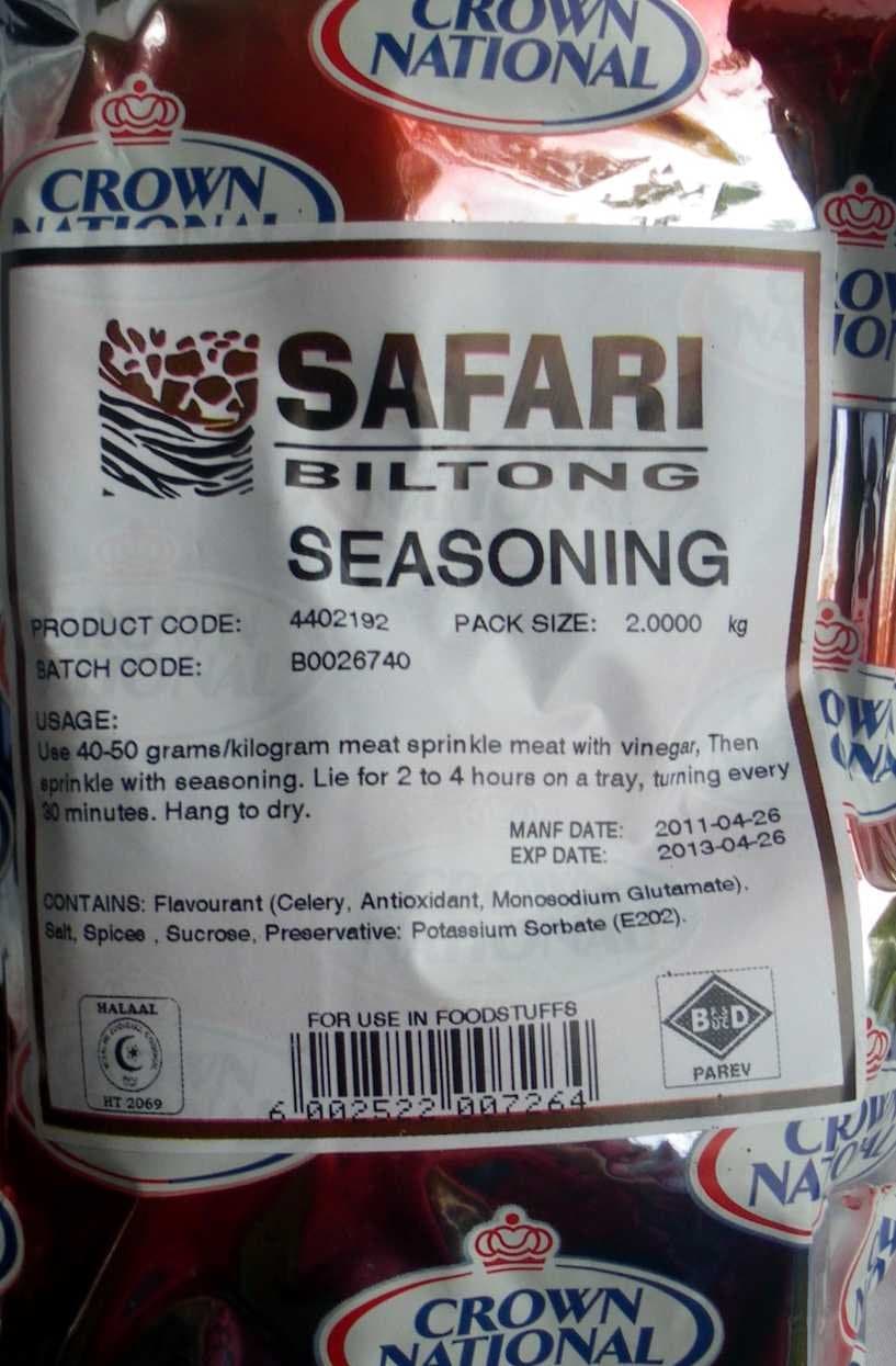 Safari Biltong Seasoning 2kg