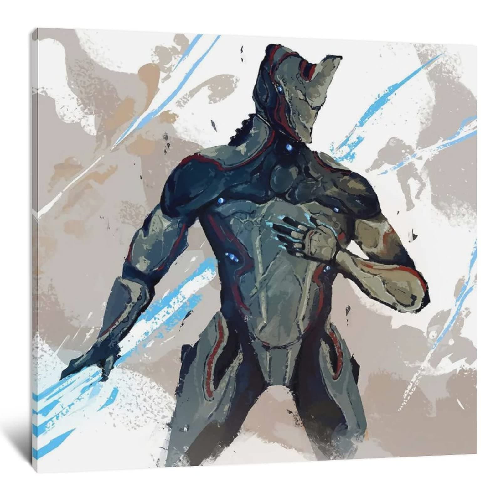 YUQING Excalibur Warframe Fan Art Poster Canvas Prints Wall Art for Room Aesthetic Decoration Cool Game Posters 24x24inch(60x60cm)