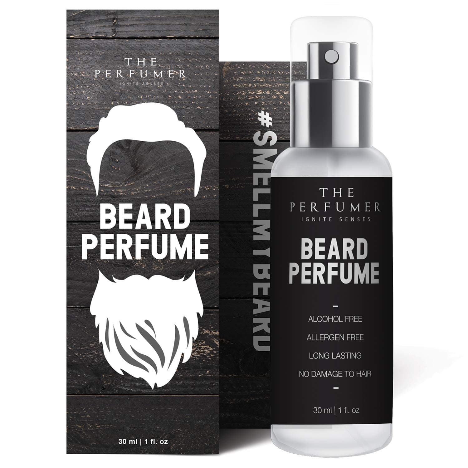 The Perfumer Beard Perfume for Men | No Oil | Manly Fresh Scent | Crafted In Spain | Alcohol Free | No Parabens, Sulfates, Silicones | Allergen Free, 30 ml
