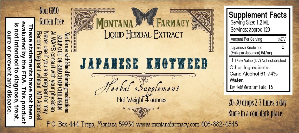 4 oz Bottle Japanese Knotweed Natural Extract Tincture (Polygonum Cuspidatum)