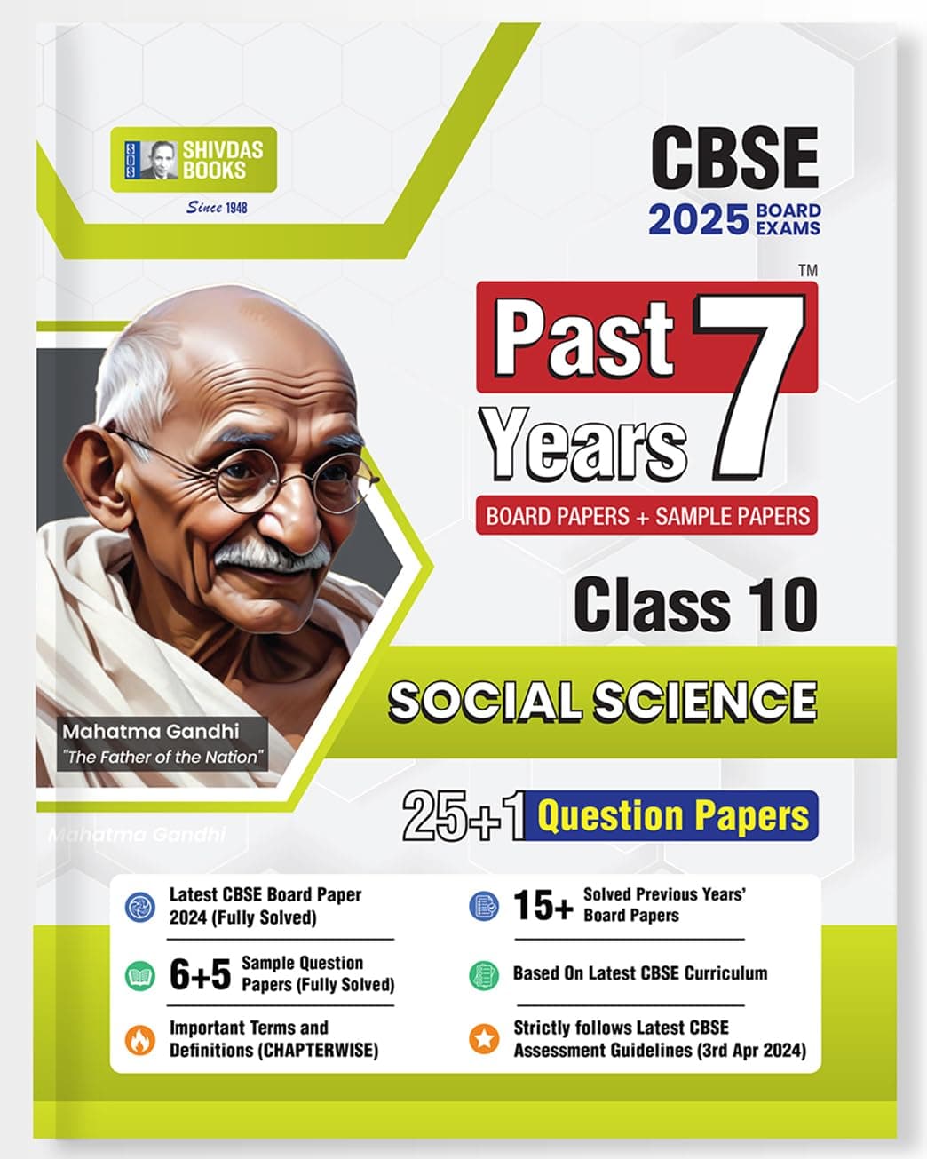 Shivdas CBSE Class 10 Past 10 Years Solved Papers (2015-2024) Fully Solved Social Science 10+ CBSE Sample Papers Delhi and OD All Sets (I,II,III) for 2025 Board Exams | Latest Syllabus