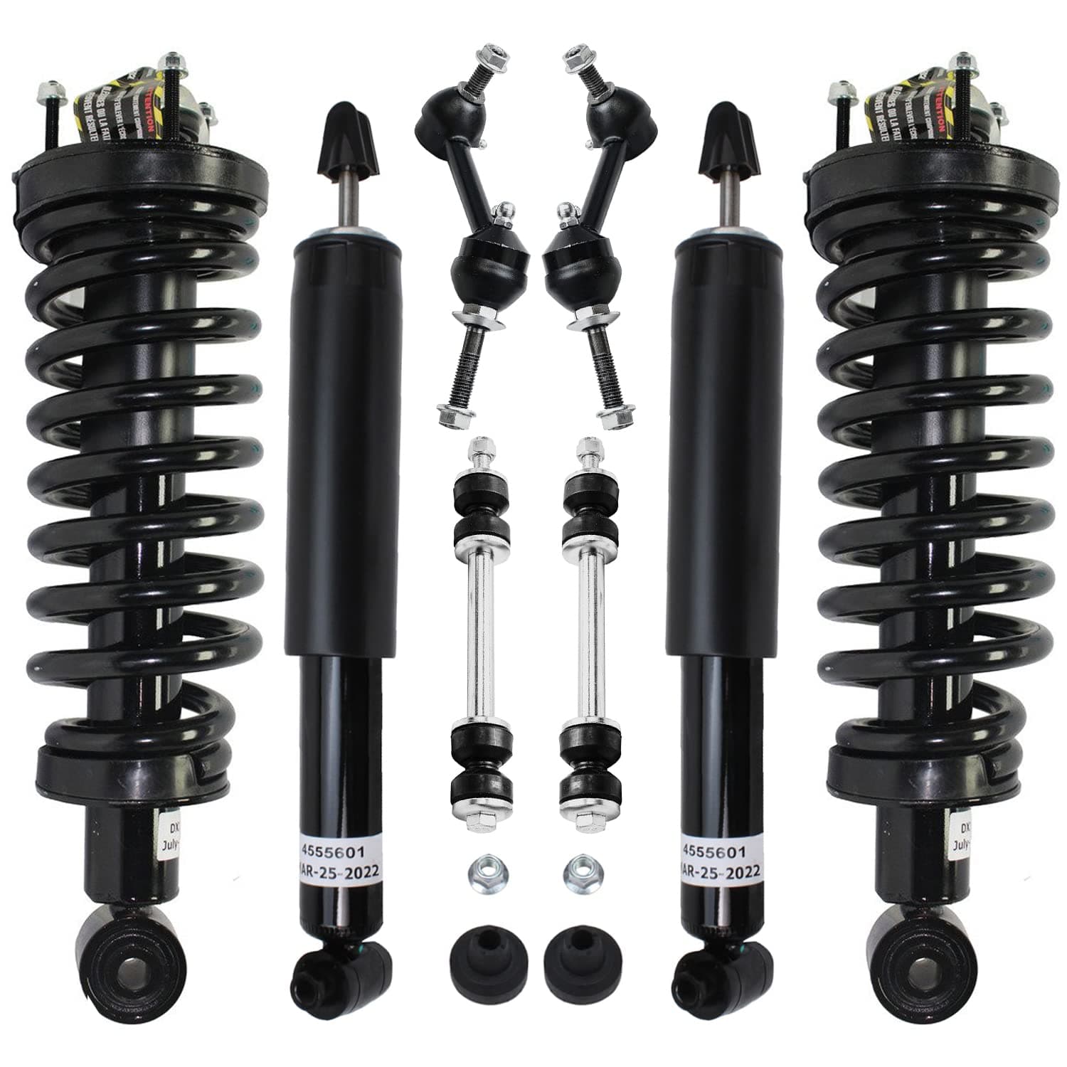 Detroit Axle - 8pc Struts Shocks Kit for 2003-2011 Mercury Grand Marquis Ford Crown Victoria Lincoln Town Car, Front Struts w/Coil Spring Rear Shock Absorbers Sway Bars Replacement