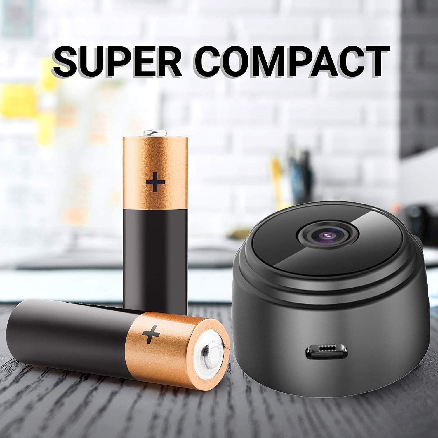 Mini Hidden Camera Nanny Spy Camera Versatile Dash Cam Wifi with Audio Battery Magnet 1080P SD Card Recording Indoor Surveillance Motion Detection For Phone Baby Monitor Dog Cam (Mini (EC06))