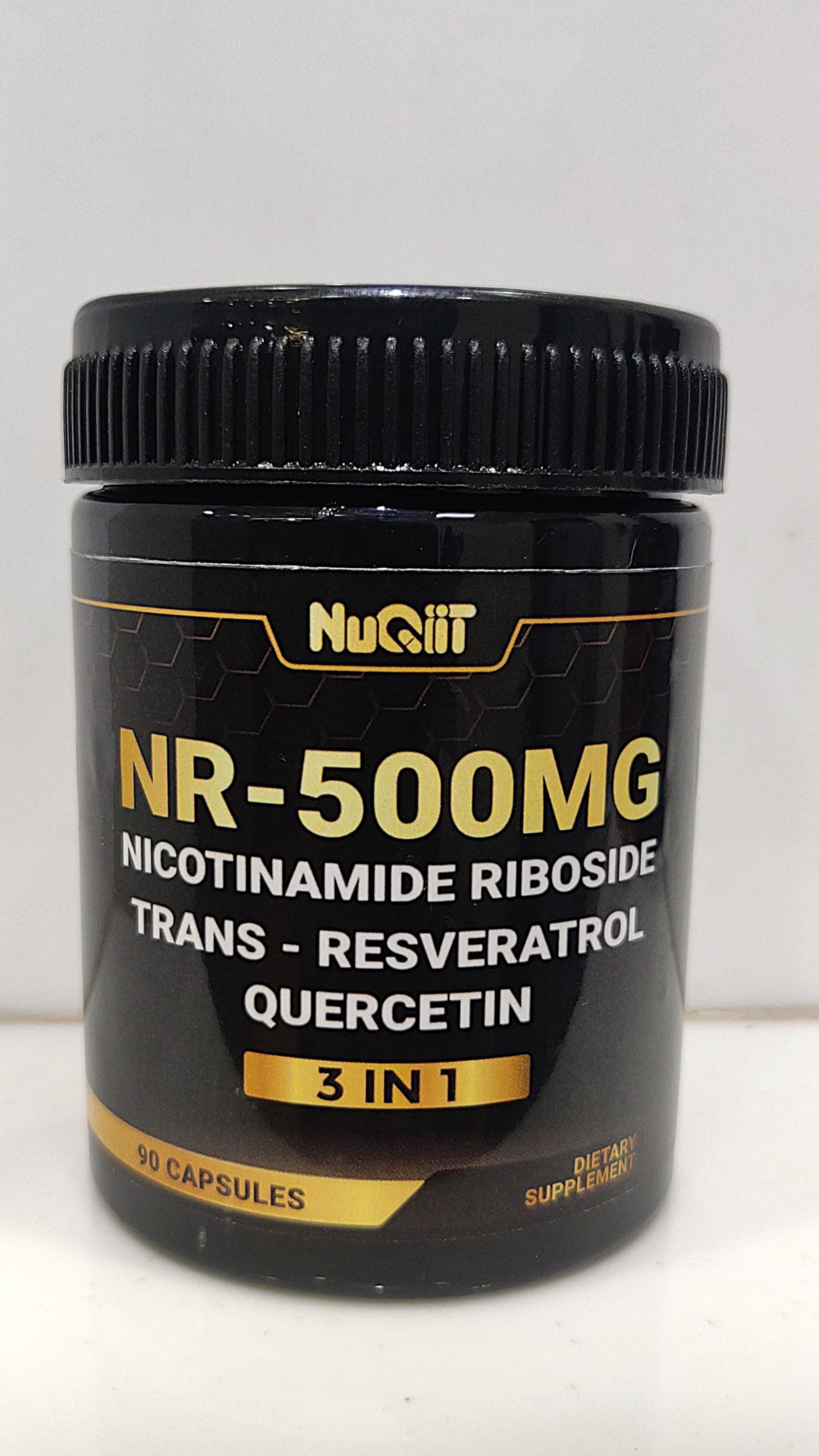 NAD+ Supplement with Nicotinamide Riboside, Resveratrol, Quercetin - 90 Count - 90 Days Supply