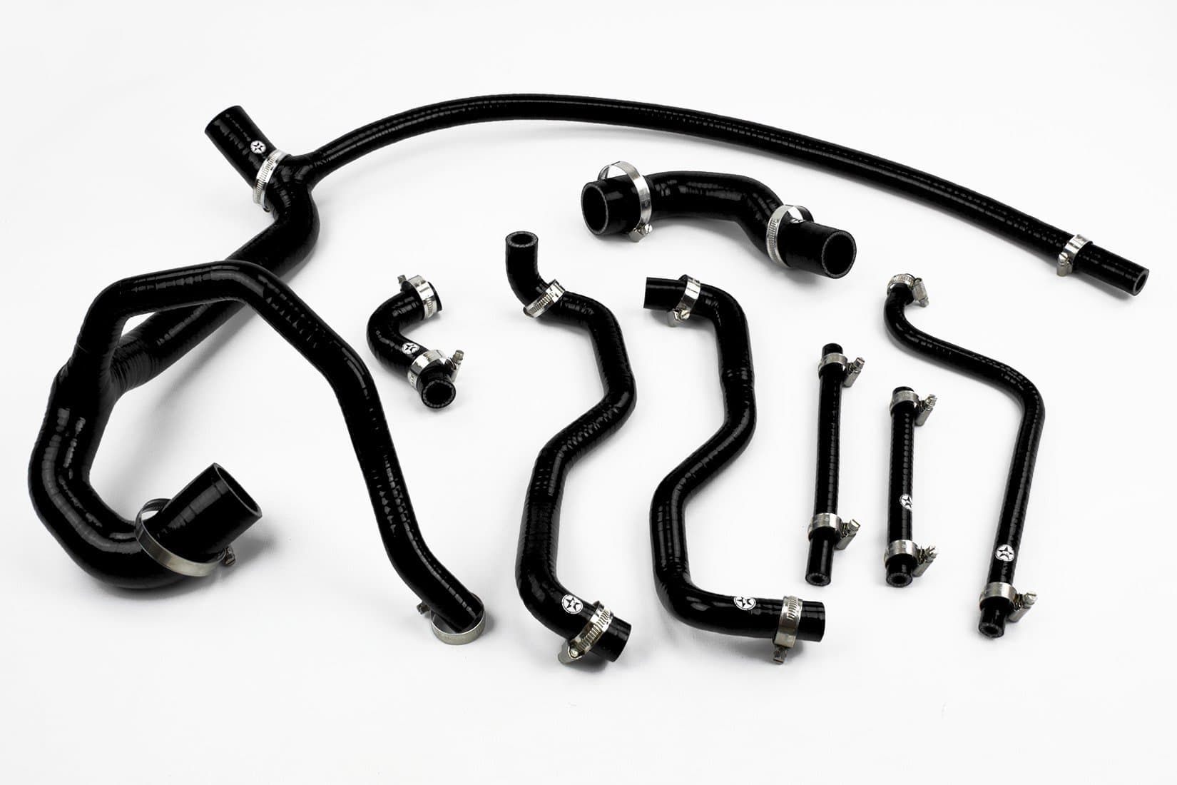 Stoney Racing Silicone Coolant Hose Kit with Clamps DIS300-0002BK-CK (Black)