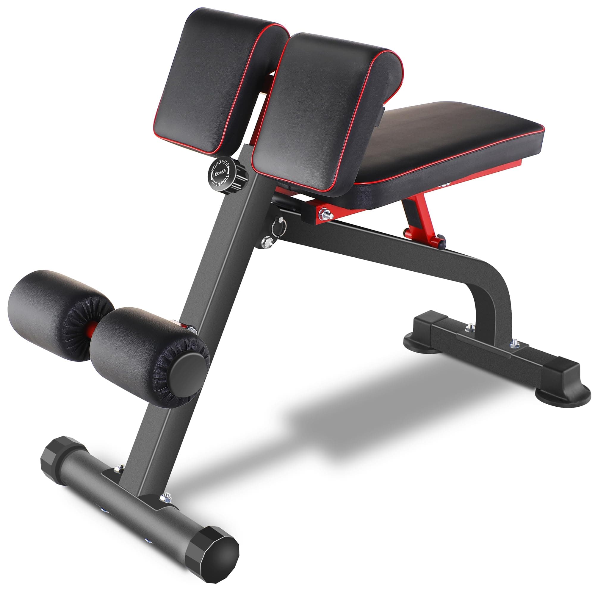 BODYRHYTHM Compact Adjustable Weight Bench for Full Body Strength Training, Ab/Back Hyper Roman Chair, Adjustable Ab Sit up Bench, Incline Decline Bench, Flat Bench, Hyperextension Bench, Back Extension Machine