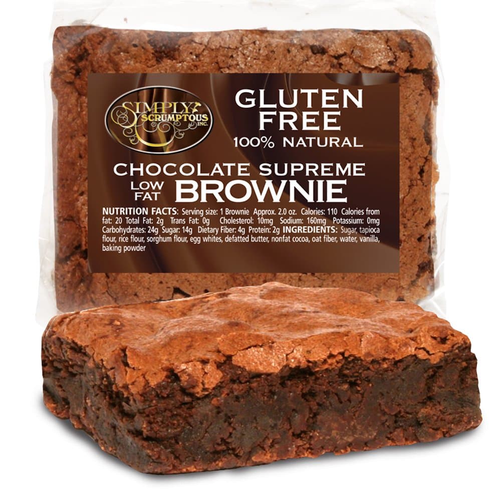 Simply Scrumptous Gluten Free Low Fat Chocolate Supreme Brownie