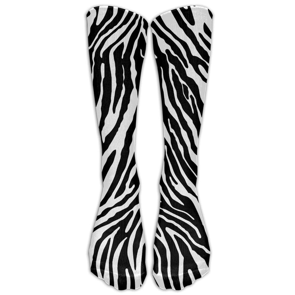 Zebra Print Women's Knee High Socks 78% Cotton / 20% Nylon / 2% Spandex