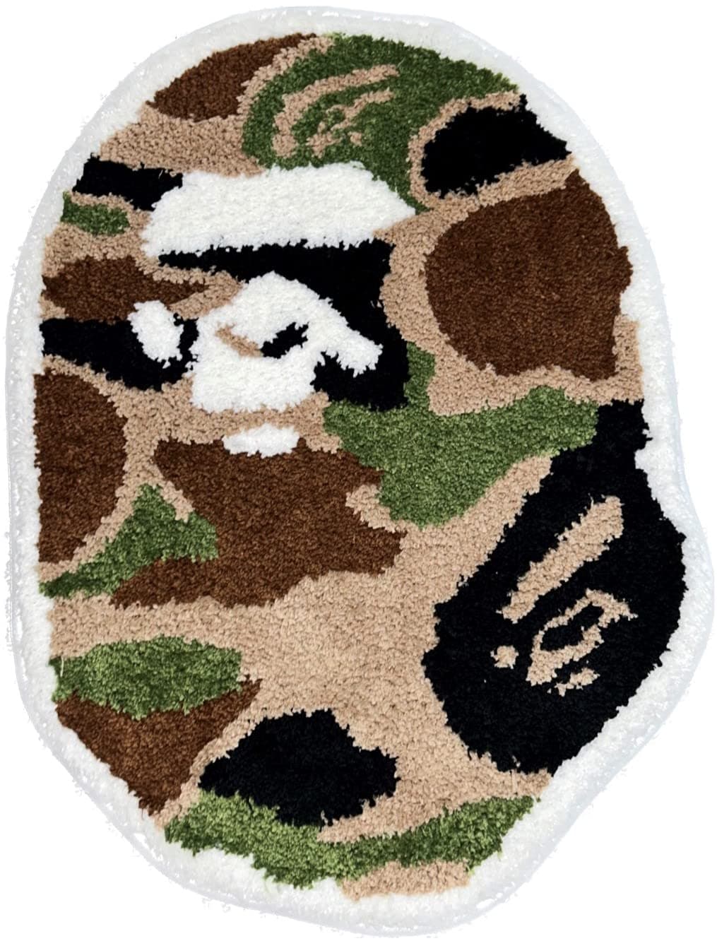 Luxape Bape Rug - Camo - Handmade & Premium- 28in W * 20in L (70 * 50cm) - Hypebeast bathmat - Hypebeast Decor - Living Room, Bedroom, Children Room, Door mat - A Bathing APE bathmat
