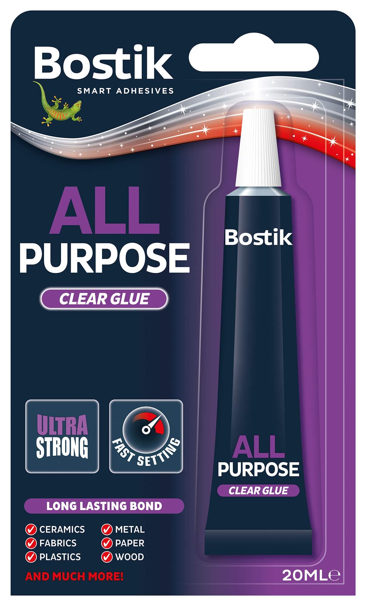 All Purpose Adhesive, Clear Glue for Minor Household Repairs, 20ml