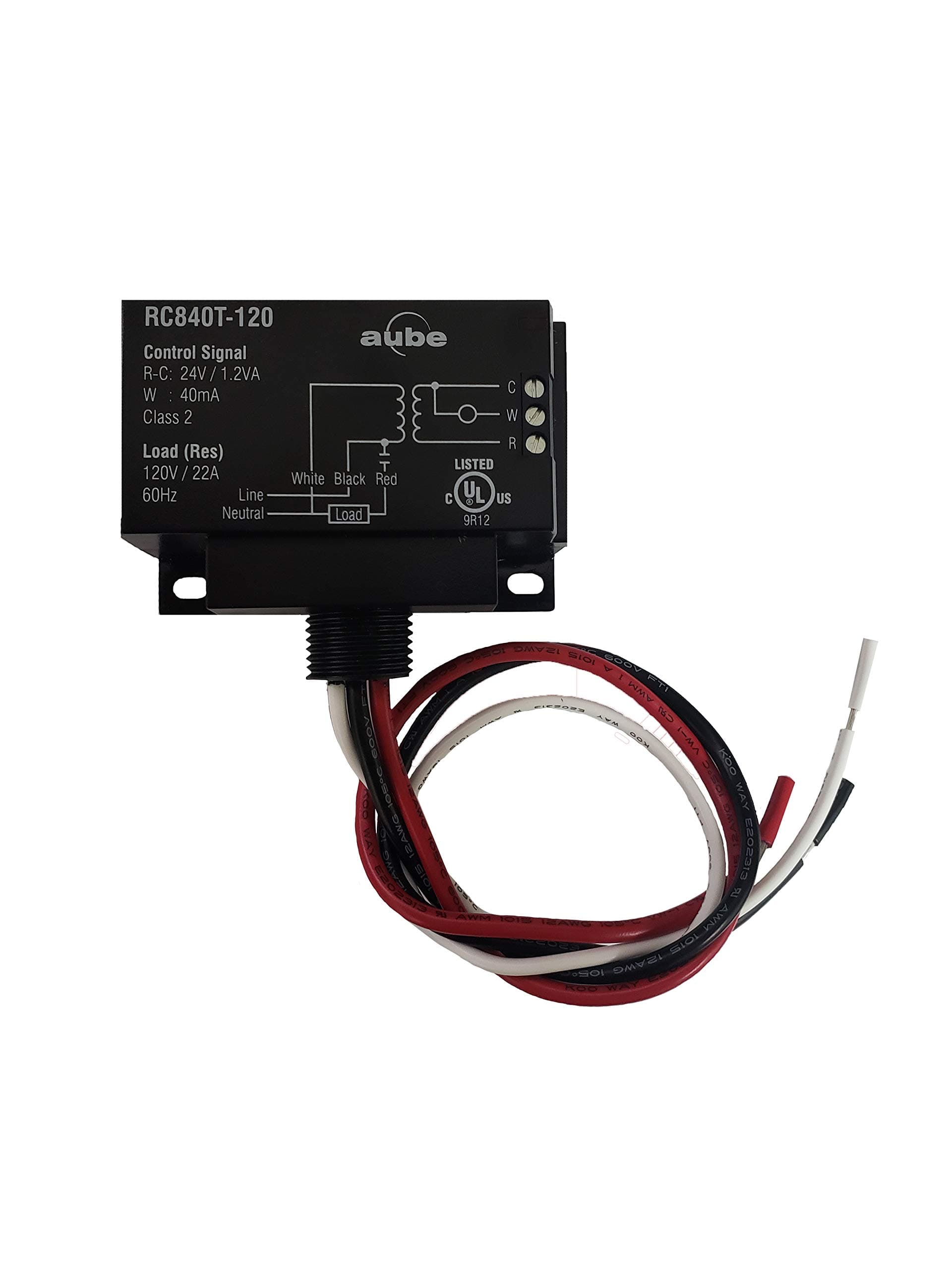 Aube RC840T-120 On/Off Switching Electric Heating Relay with Built-in Transformer 24V