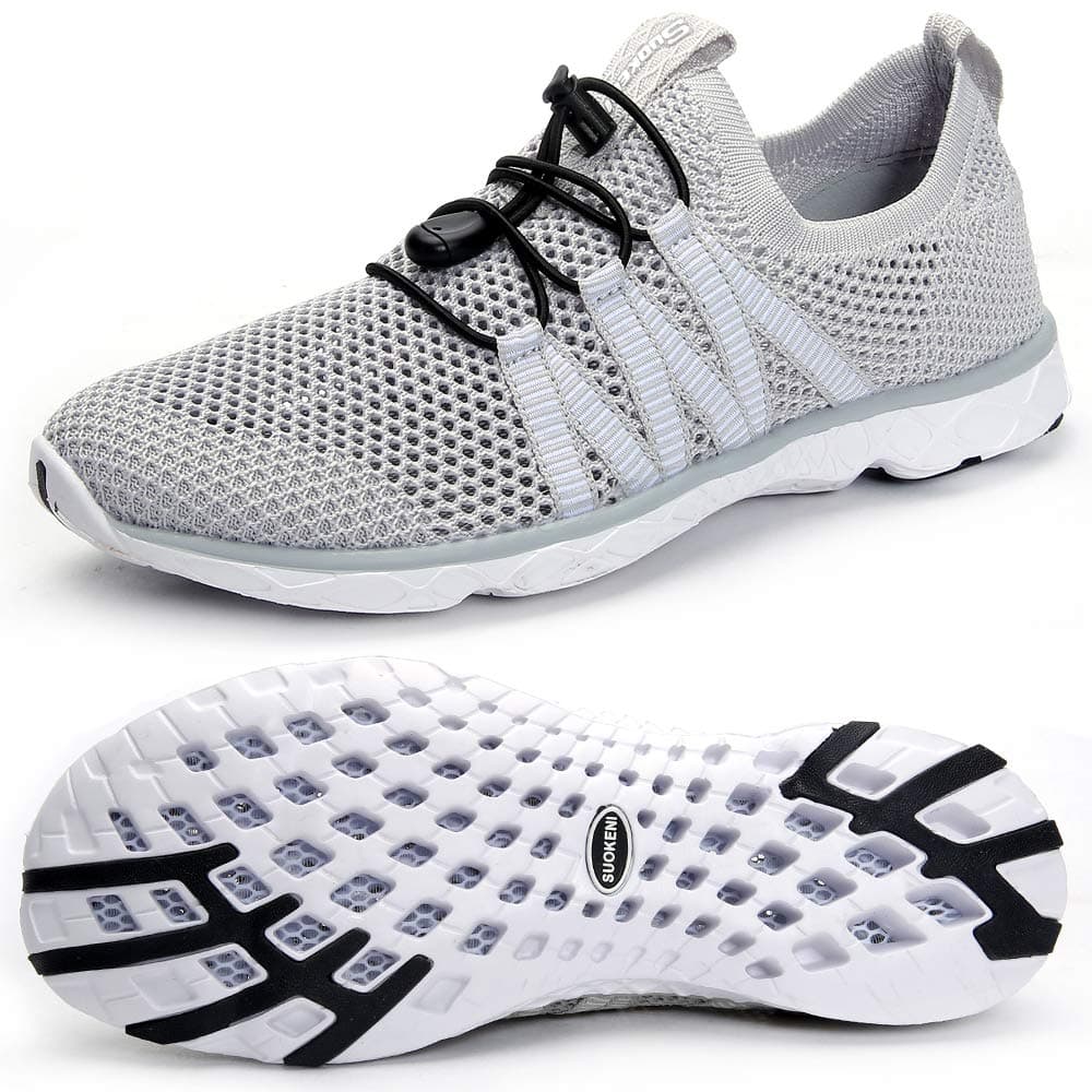 SUOKENI Men's Quick Drying Slip On Water Shoes for Beach or Water Sports