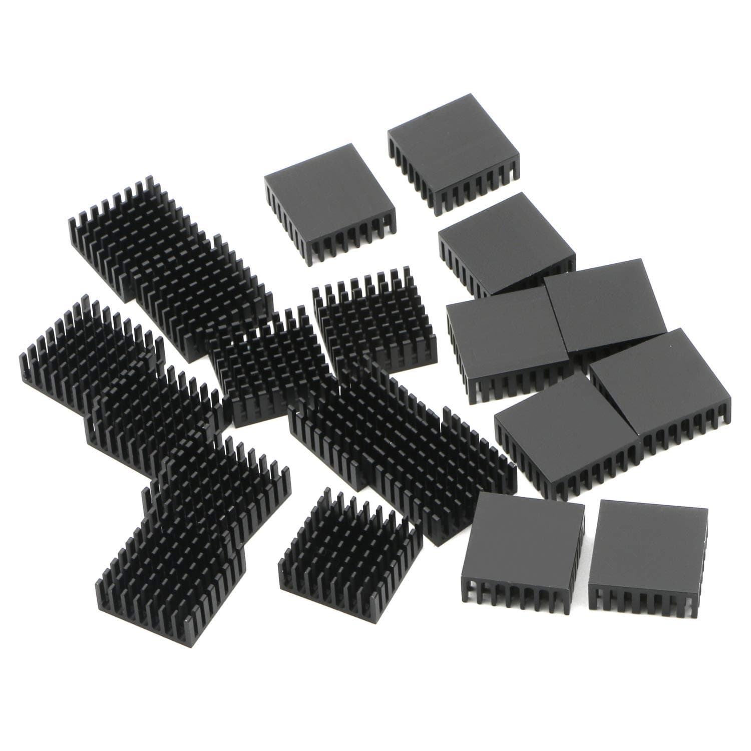 Senmod 25 x 25 x 10mm Heat Sink Cooling Module Aluminum Heatsink Cooler Fin, Pack of 20