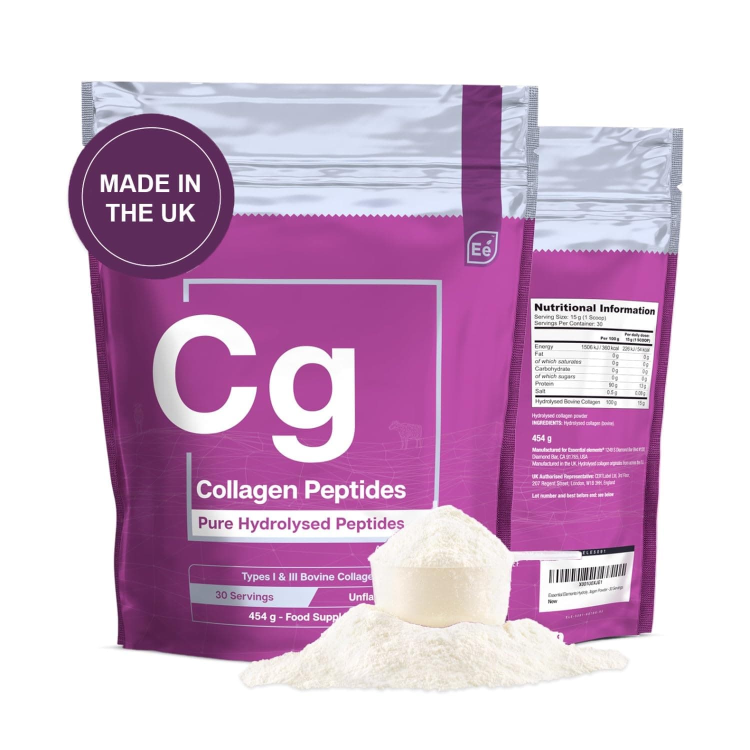 Hydrolyzed Collagen Peptides Powder - Collagen Supplement - Types I & III - Non-GMO, Hormone-Free, Grass-Fed Collagen Powder - 41 Servings