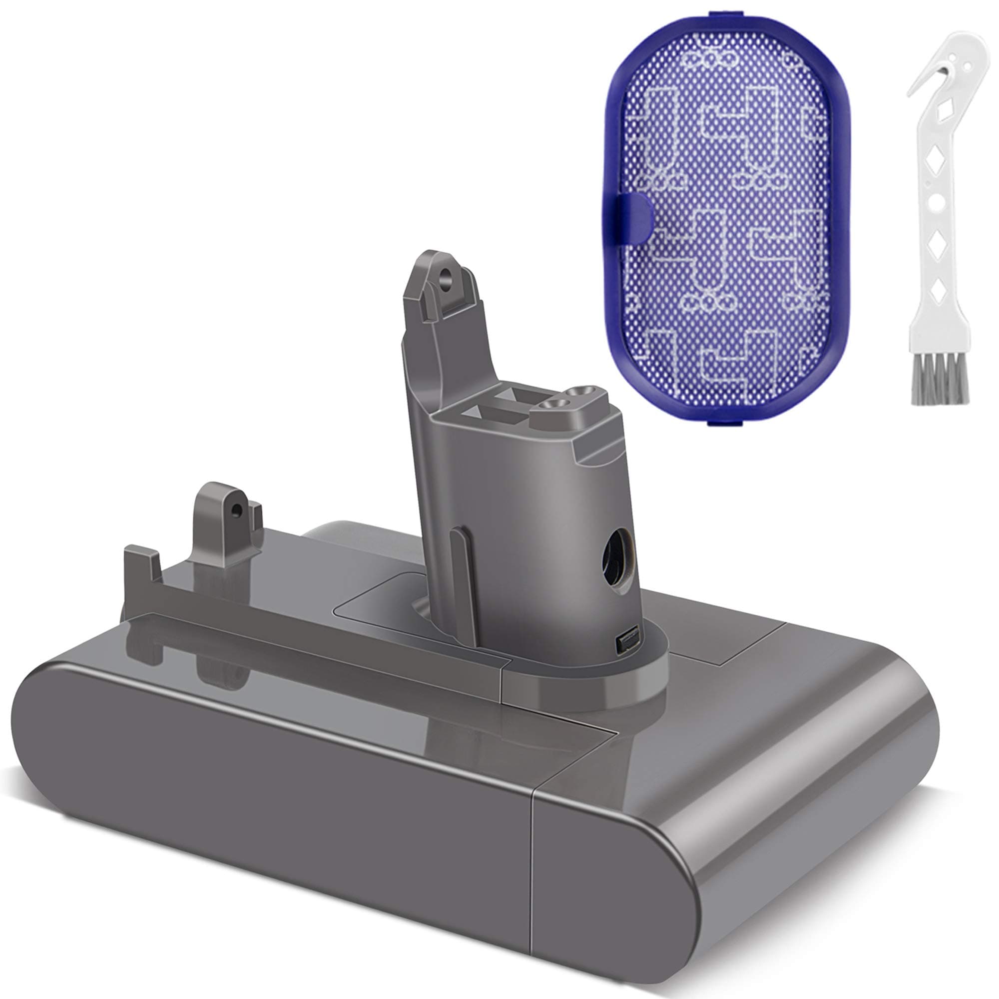 KUNLUN 22.2V DC34 Replacement Battery for Type B DC35 DC34 DC31 DC56 DC57 Handheld Vacuum with Filter [ONLY Fit for Type B]
