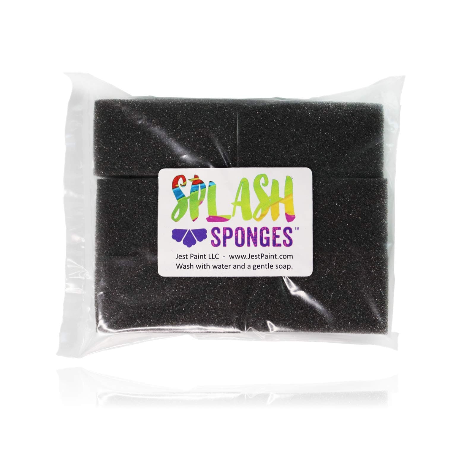 JEST PAINT Pro Quality Pack of 6 Half Moon Splash Face Paint Sponge | Specially Designed for Face Painting - Easy to Hold & Long Lasting | Reusable