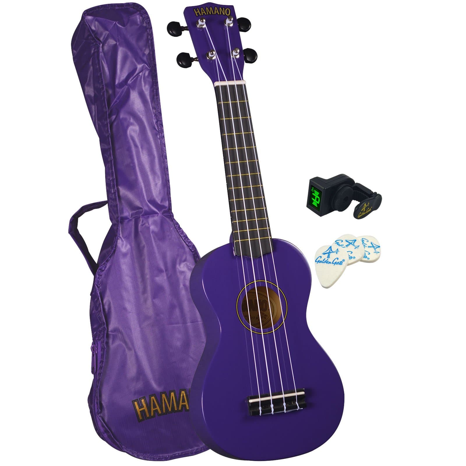 U-30Pp Colorful Soprano Ukulele Beach Bundle - Purple
