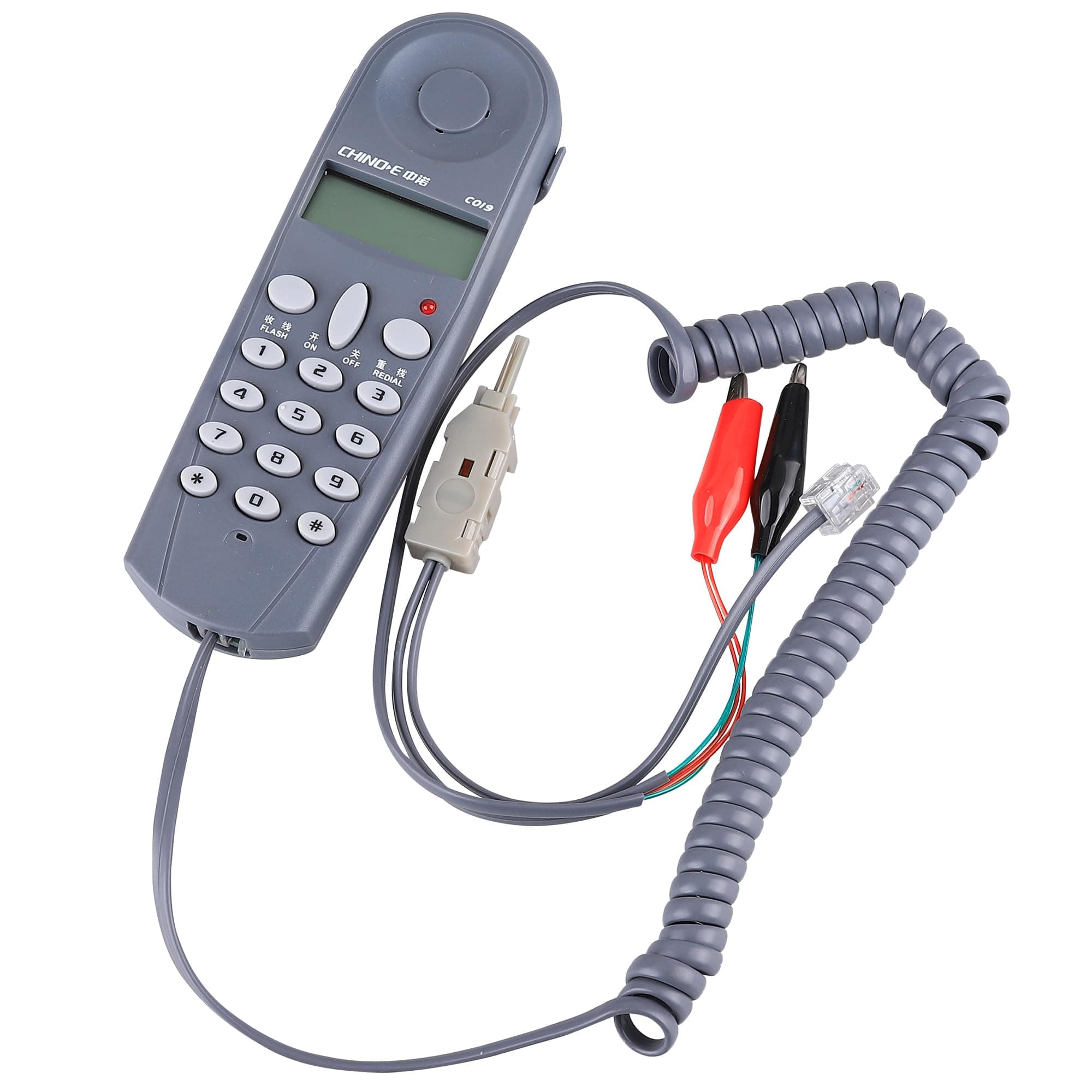 Cruiser C019 Telephone Phone Line Network Cable Tester Butt Test Tester Lineman Tool Cable Set with Connectors and Joiner