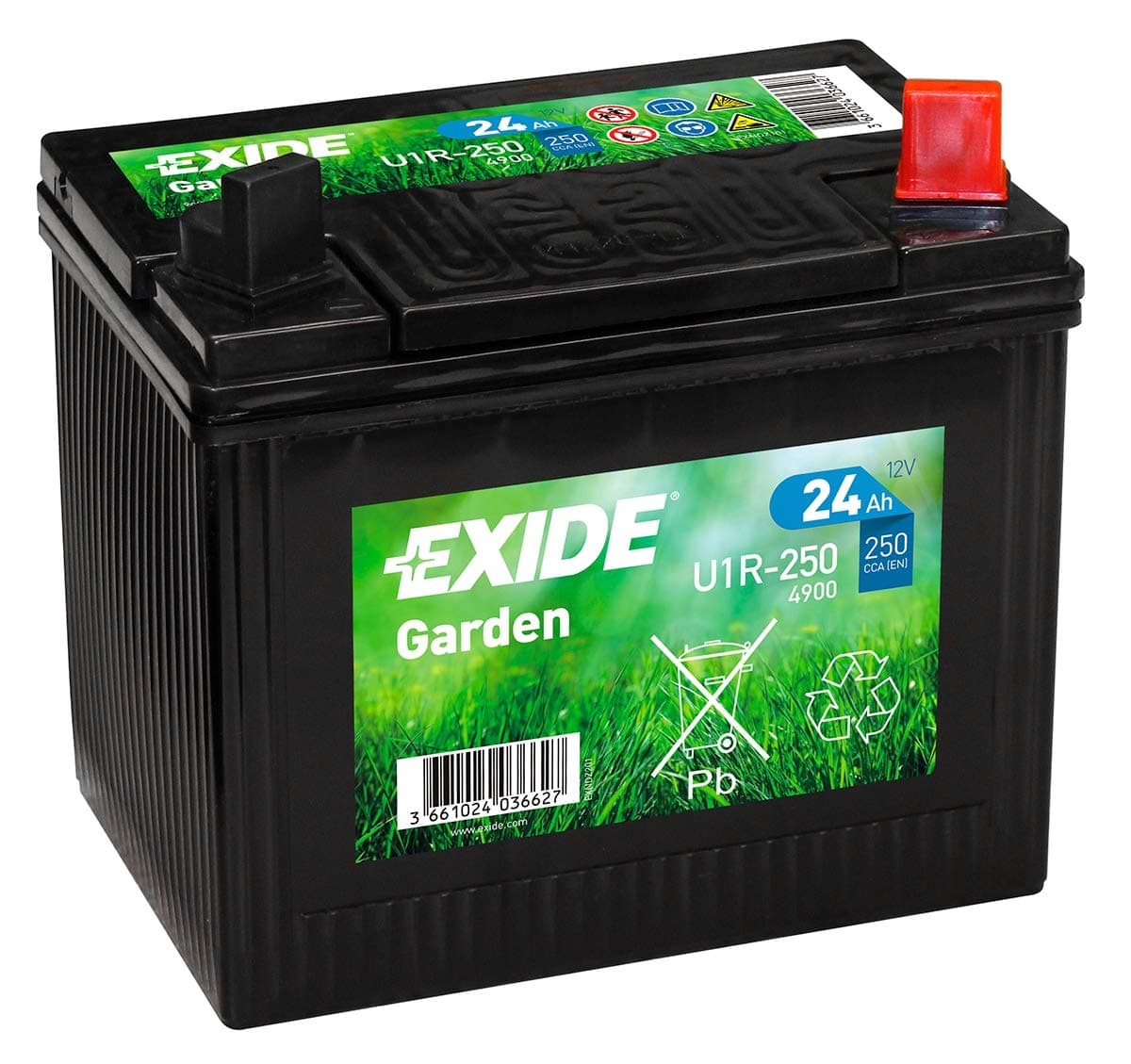 EXIDE U1R-250 (4900) 895 12v 24ah Garden BATTERY for MINI TRACTOR, RIDE ON MOWER - 2 Years Warranty