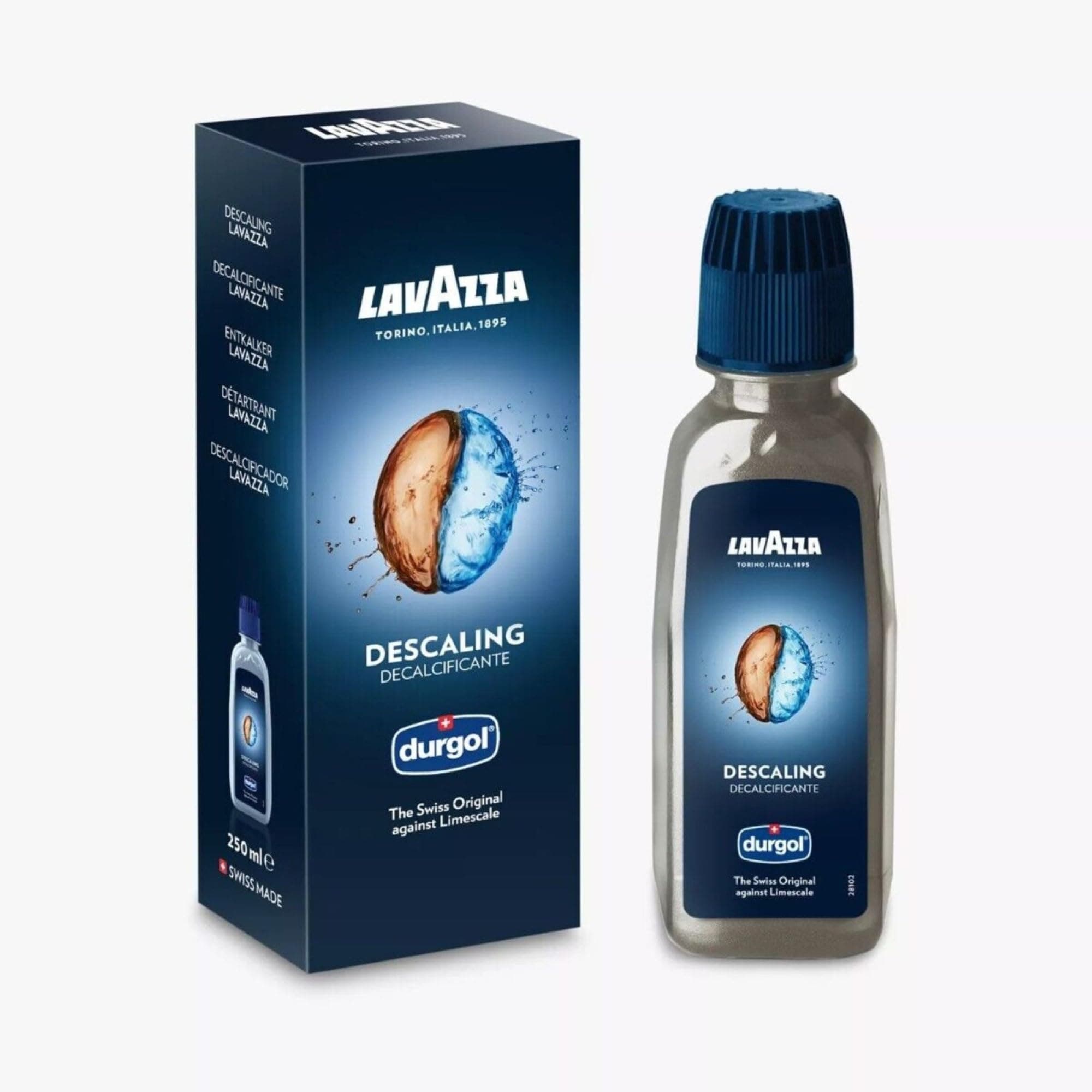 Descaler Liquid, Coffee Machine Descaler, Prolongs Life of Lavazza A Modo Mio Machines, Biodegradable, Protectants Included, 0.25 l