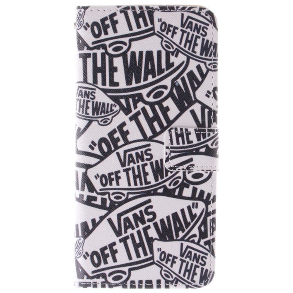 Wiko Getaway Case Wiko Getaway Kickstand Case,Bat King A Vans Off The Wall Pattern Premium Leather Wallet Flip Kicstand Case Cover With Magnetic Closure For Wiko Getaway