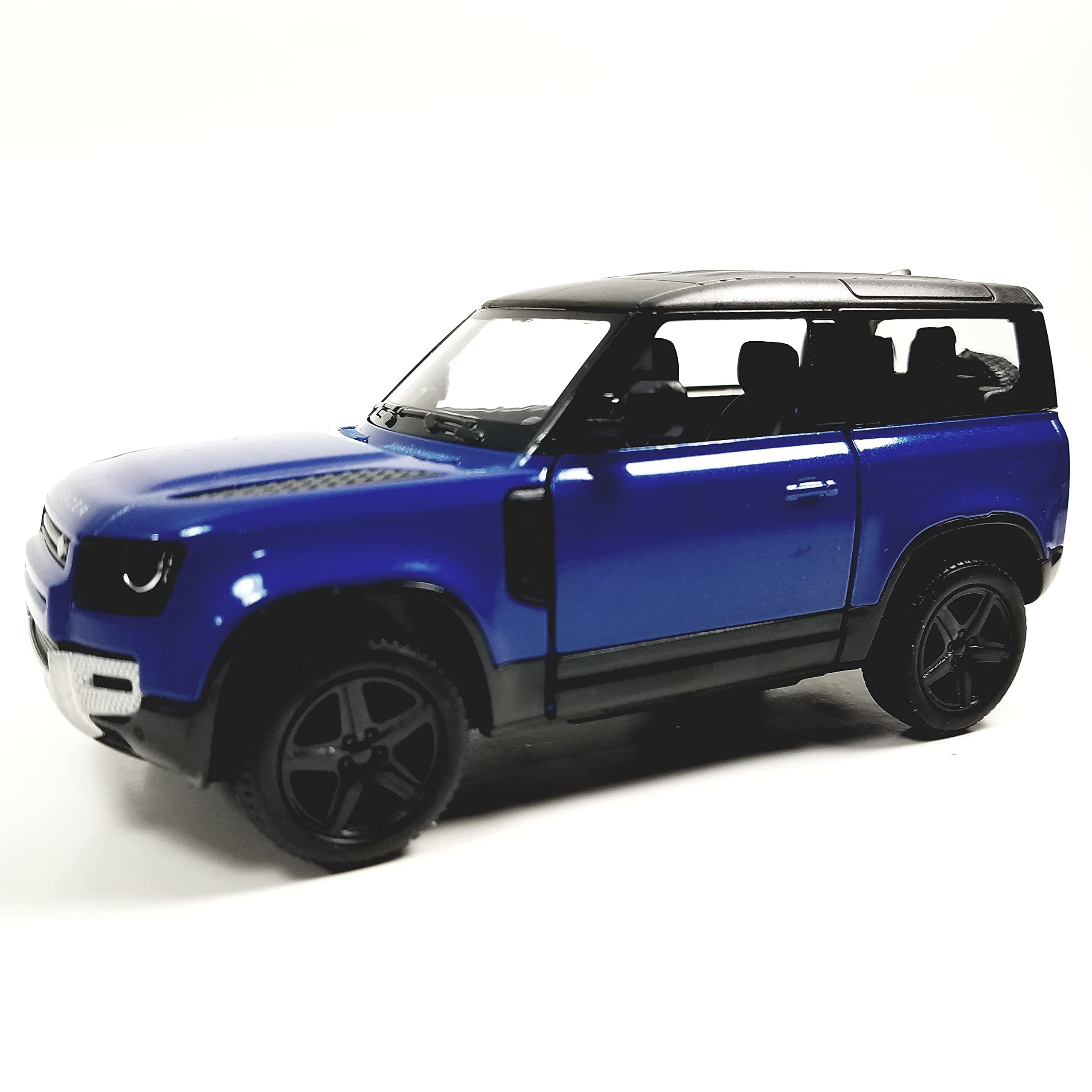 KiNSMART - Land Rover Defender 90 1:36 Scale 5" Die Cast Metal Model Toy SUV (Sky Blue)