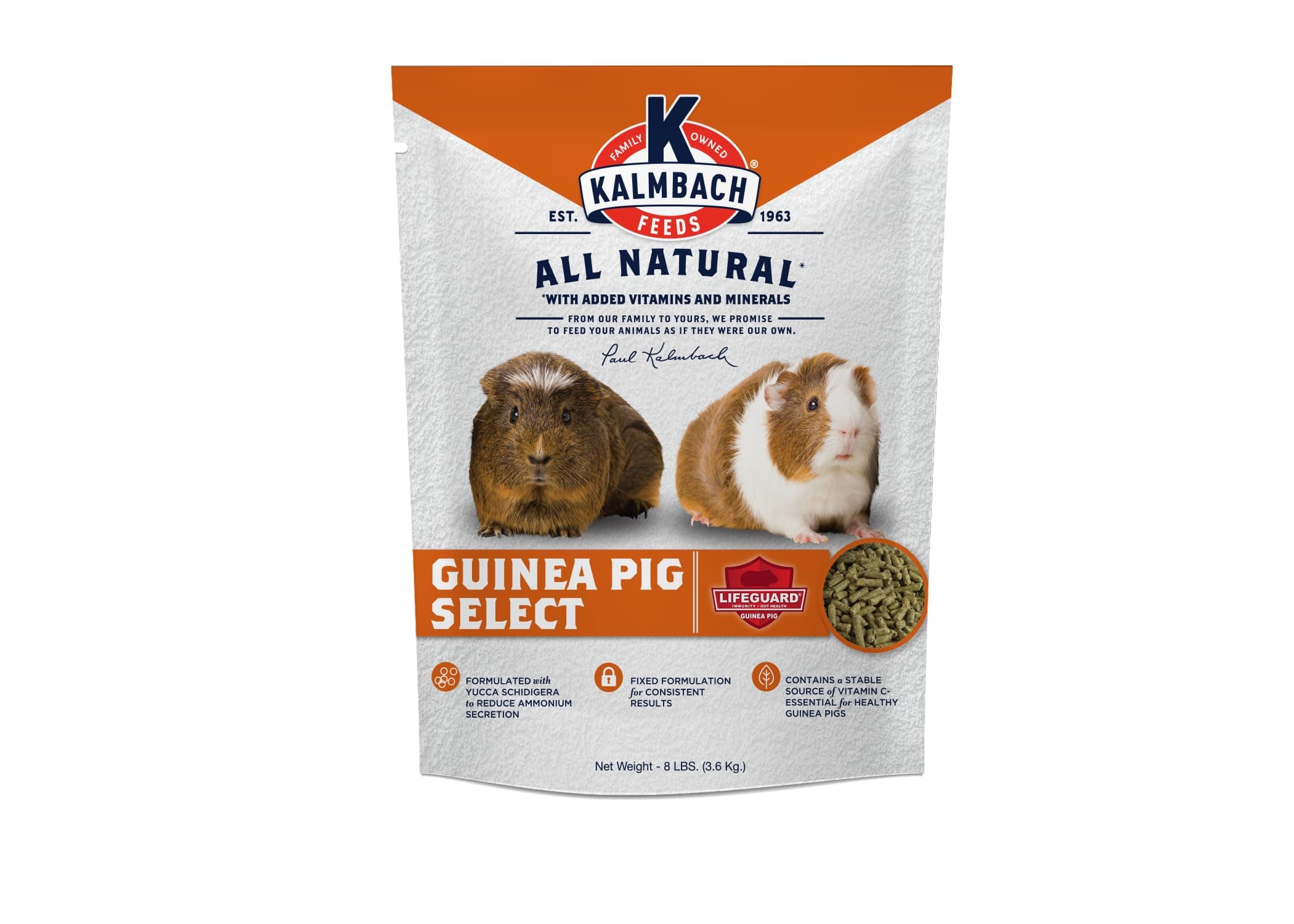 Kalmbach Feeds Guinea Pig Select Pelleted Food, 8 lb Bag