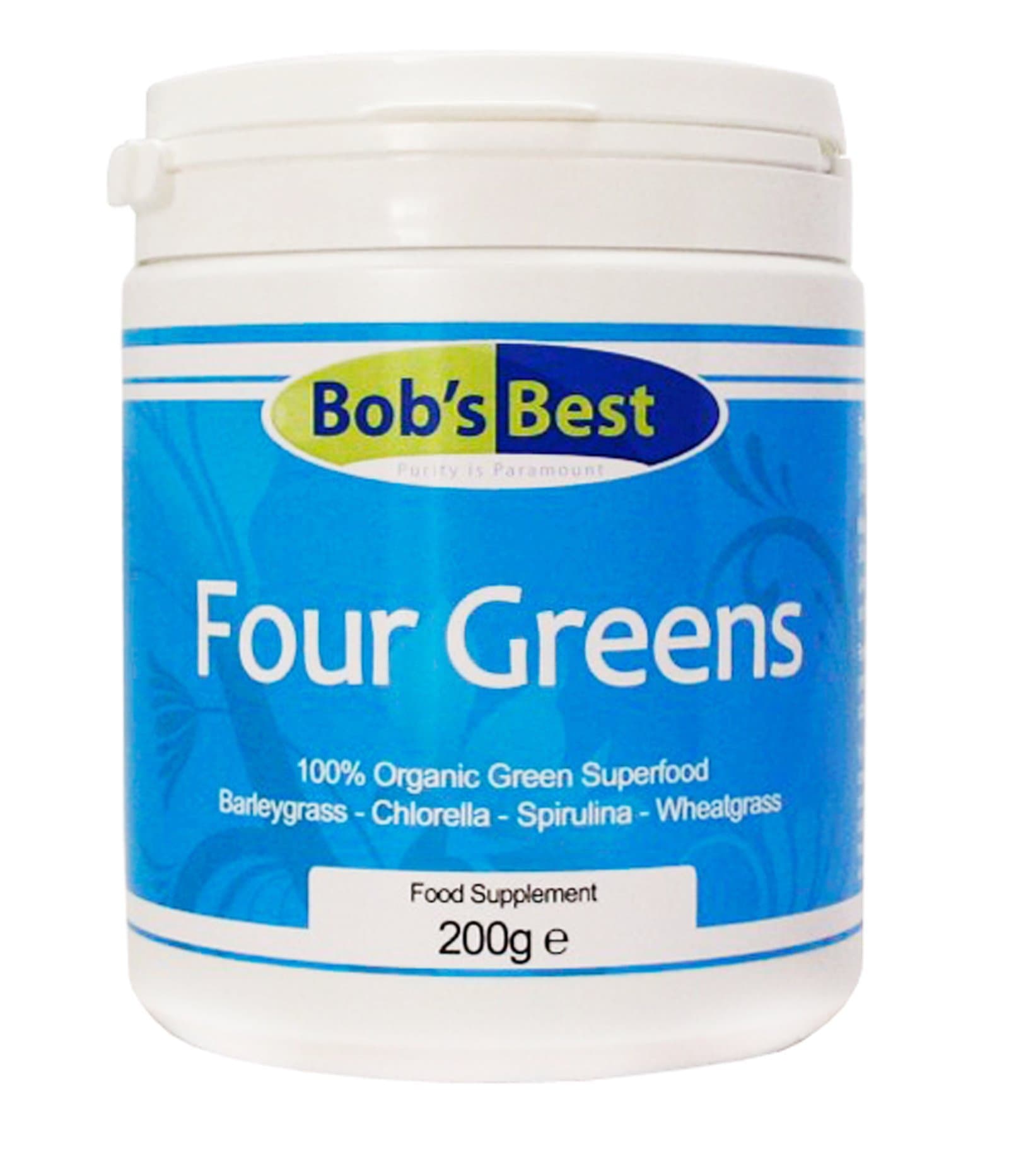 Four Greens - 200g - with Chlorella, Spirulina, Barleygrass & Wheatgrass