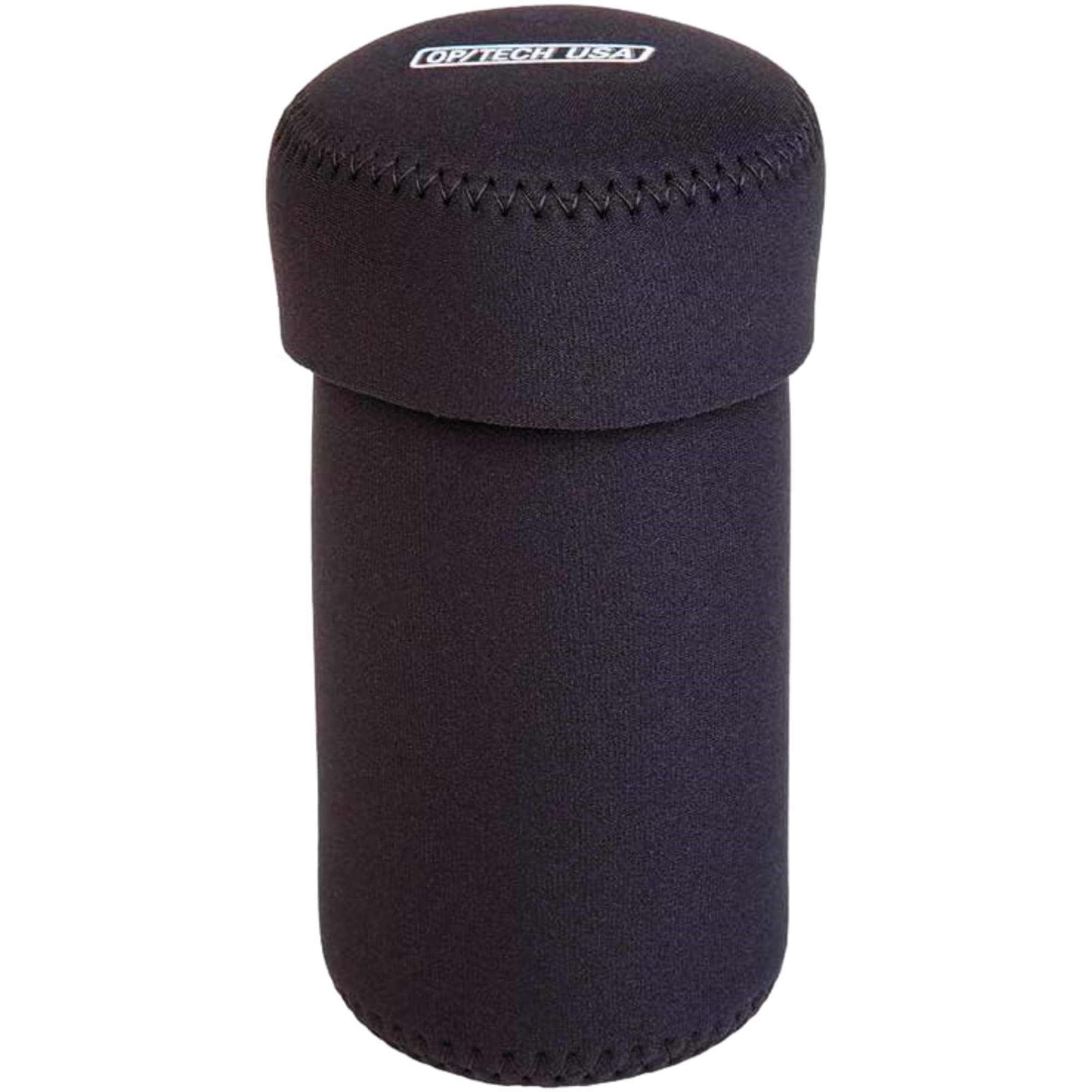 OP/TECH USA Fold-Over Neoprene Lens Pouch – Camera Lens Case for safe Lens Cover storage, Great for Photography & outdoor shoot, Keeps your Lens secure with No-Lose Lid-306 (Black) - Made in USA